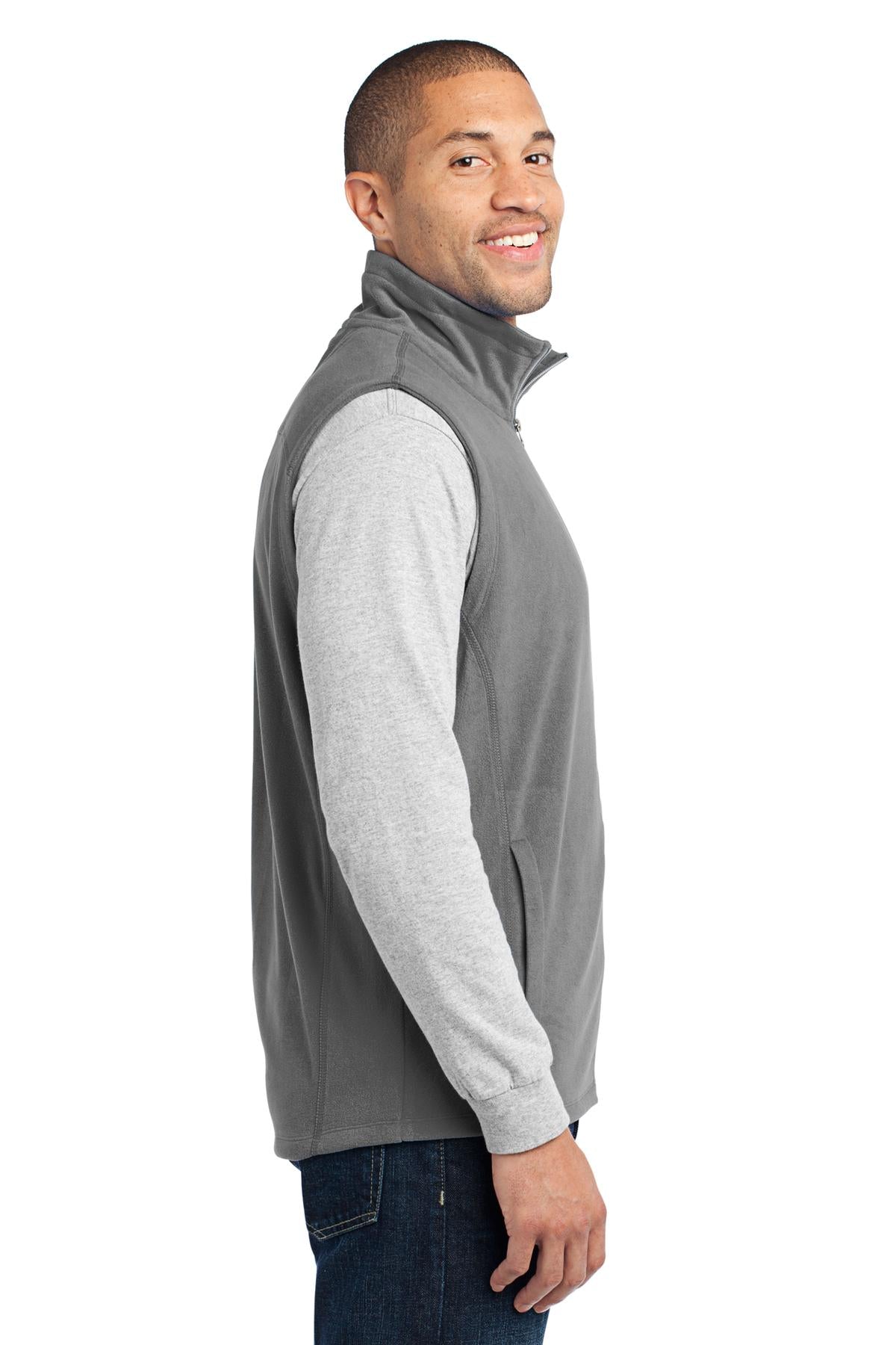 Port Authority Microfleece Vest. F226 - Pearl Grey - side