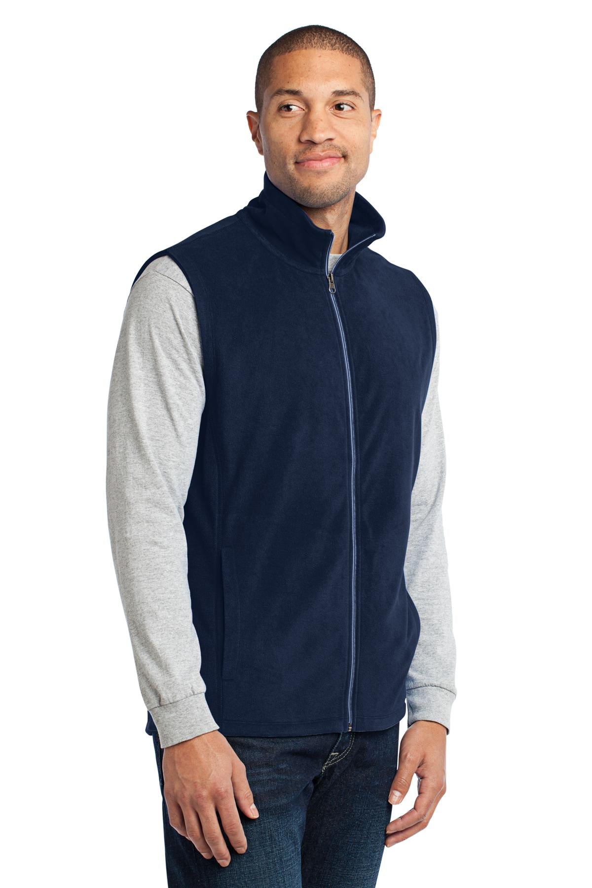 Port Authority Microfleece Vest. F226 - True Navy - three_q