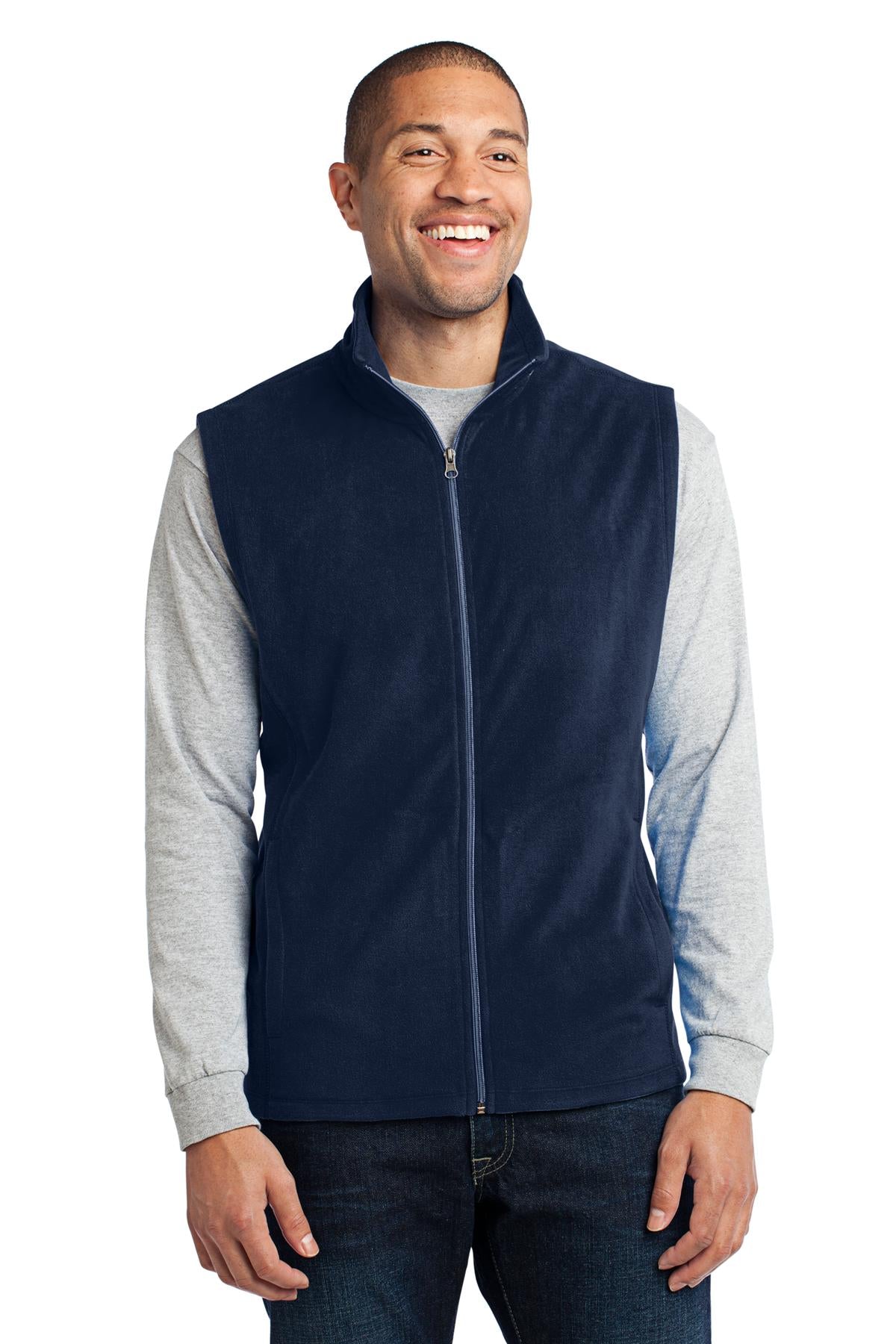 Port Authority Microfleece Vest. F226 - True Navy - front
