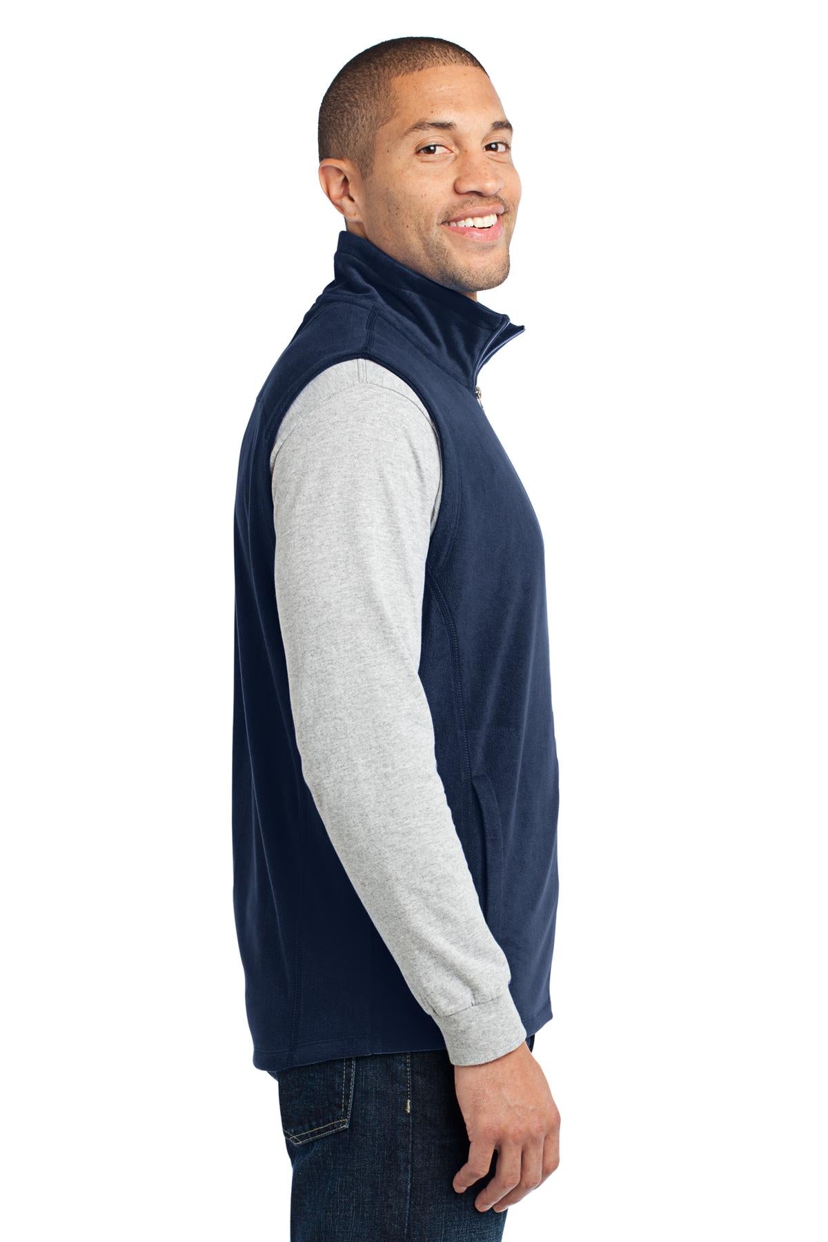 Port Authority Microfleece Vest. F226 - True Navy - side