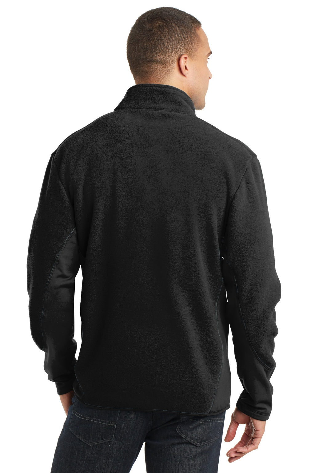 Port Authority R-Tek Pro Fleece Full-Zip Jacket. F227 - Black/ Black - back
