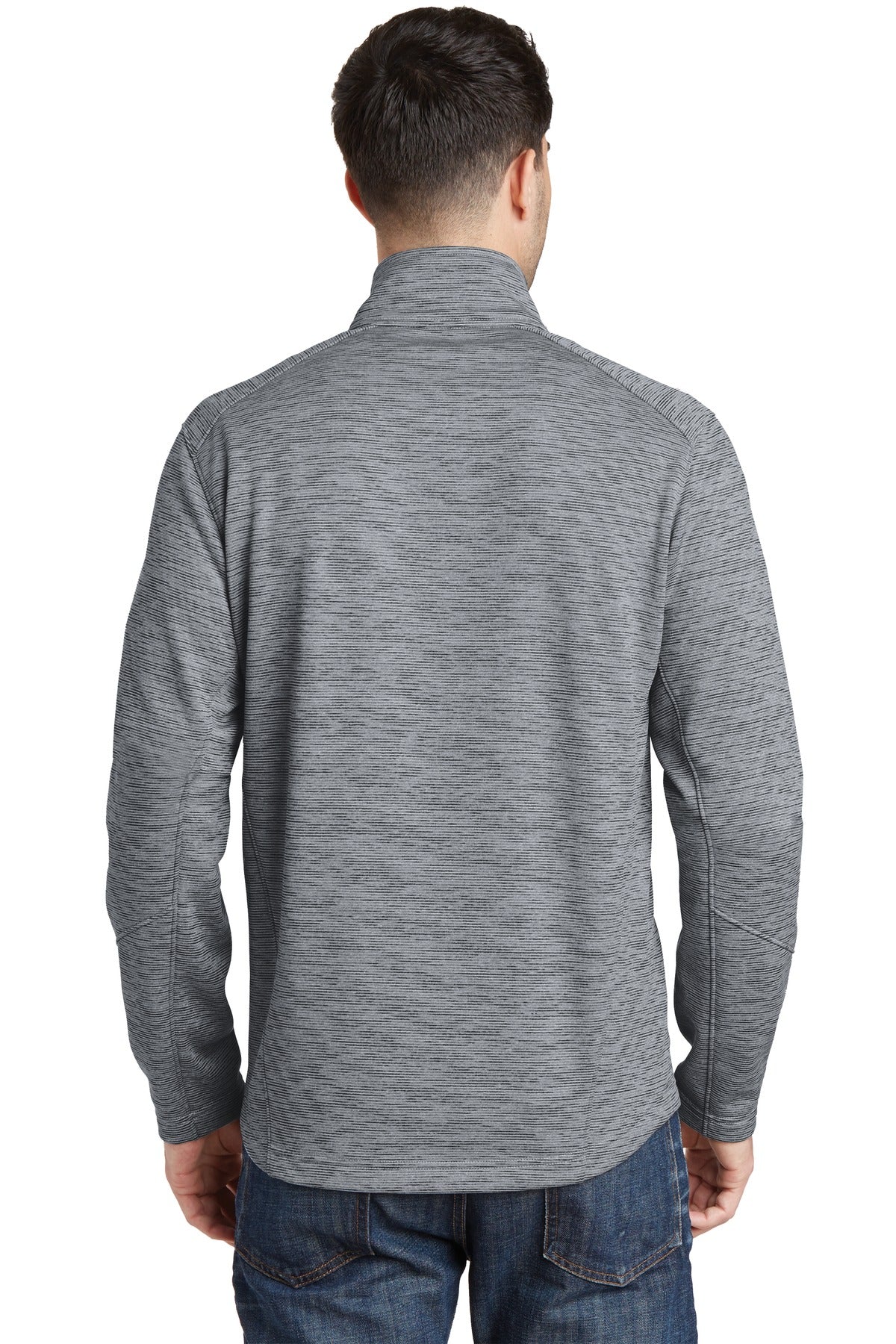 Port Authority Digi Stripe Fleece Jacket. F231 - Grey - back