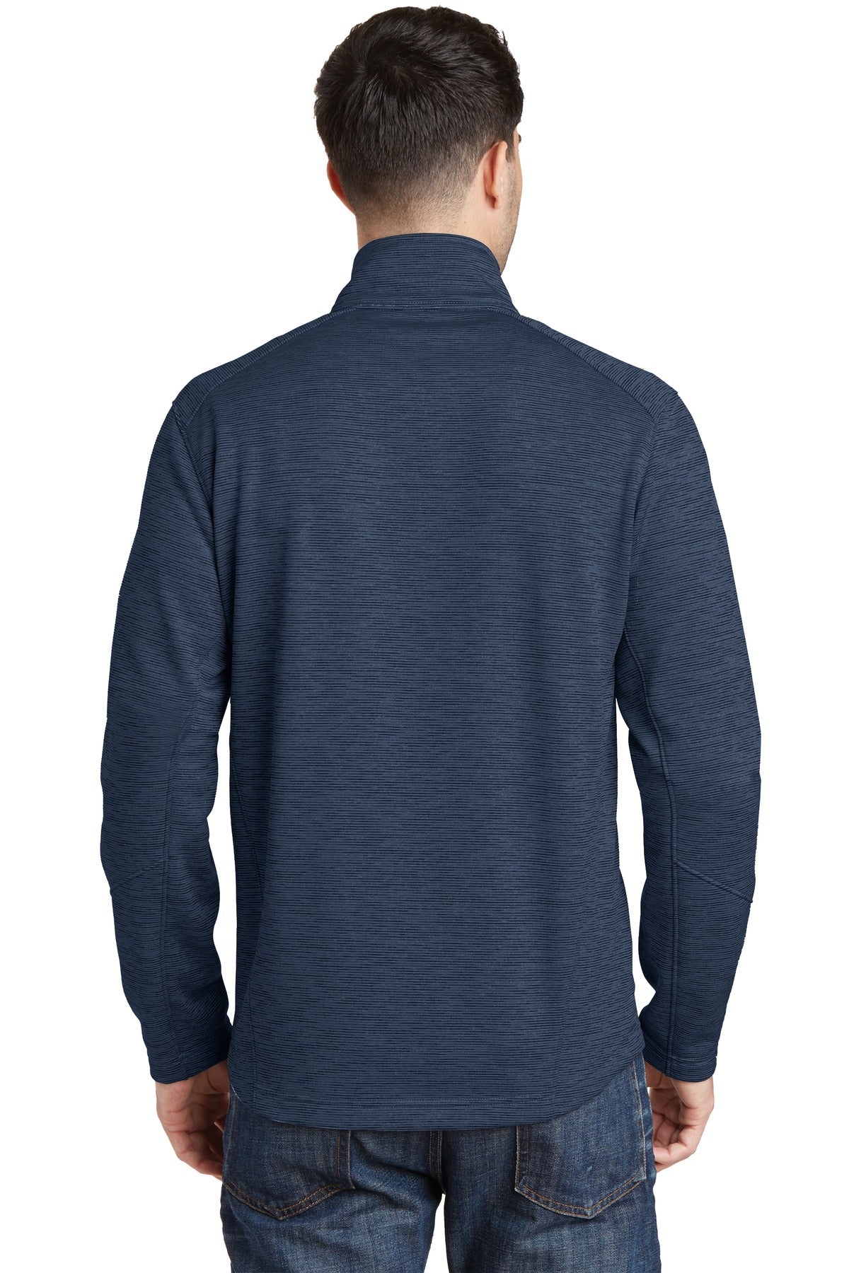 Port Authority Digi Stripe Fleece Jacket. F231 - Navy - back