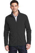 Port Authority Summit Fleece Full-Zip Jacket. F233 - Black/ Black - front
