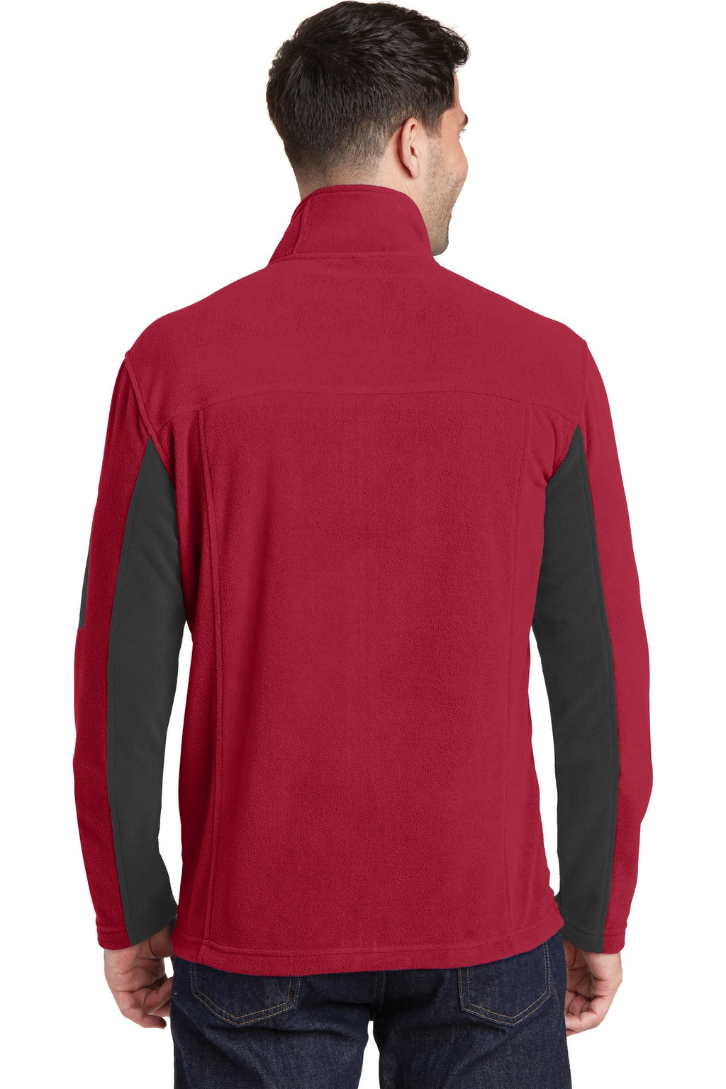 Port Authority Summit Fleece Full-Zip Jacket. F233 - Rich Red/ Black - back