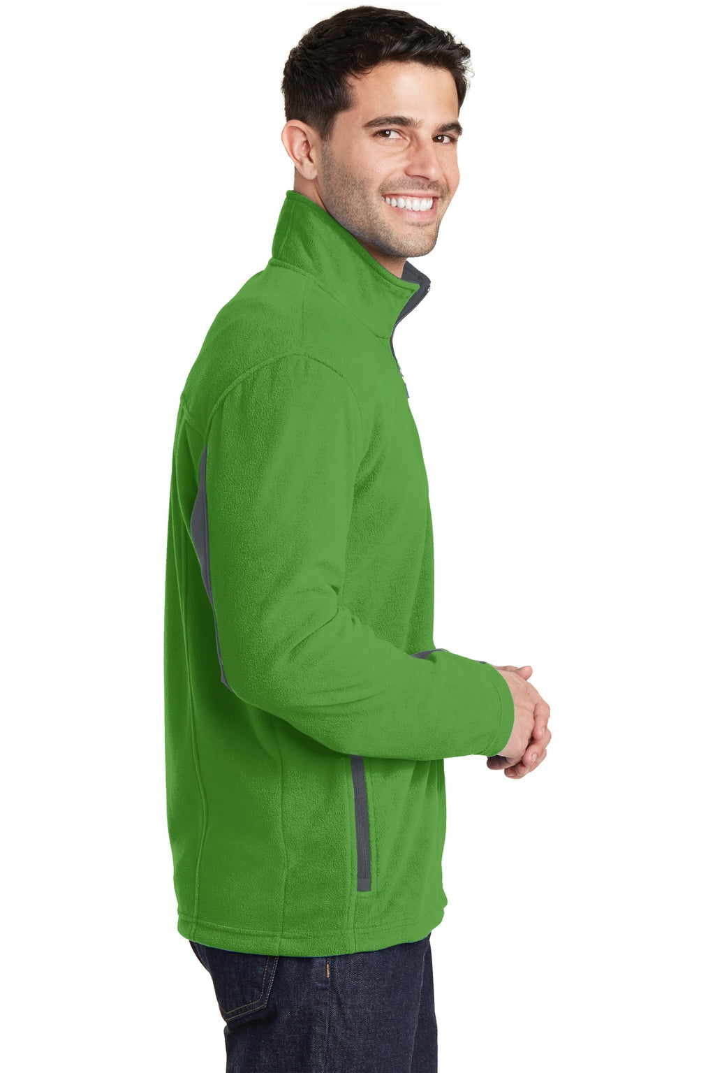 Port Authority Summit Fleece Full-Zip Jacket. F233 - Vine Green/ Magnet - side