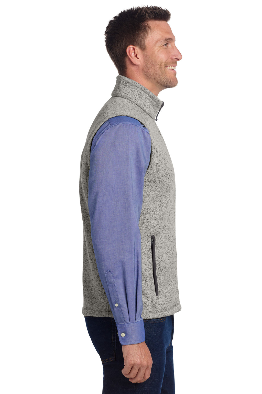 Port Authority Sweater Fleece Vest F236 - Grey Heather - side