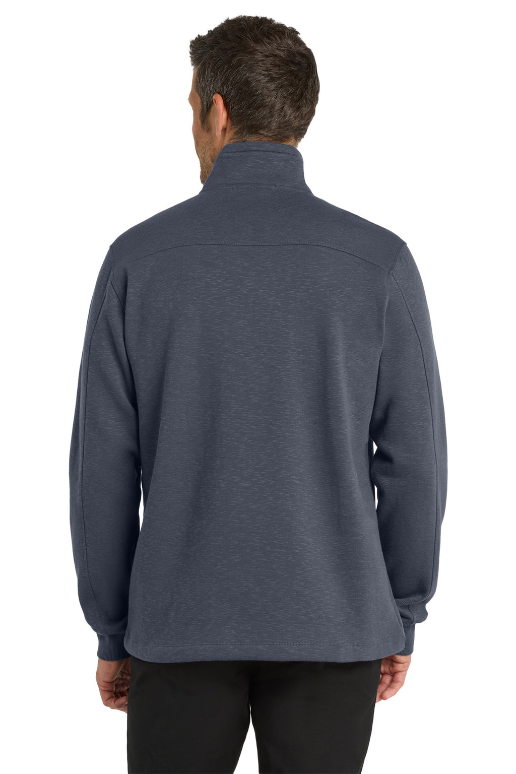 Port Authority Slub Fleece 1/4-Zip Pullover. F295 - Slate Grey - back
