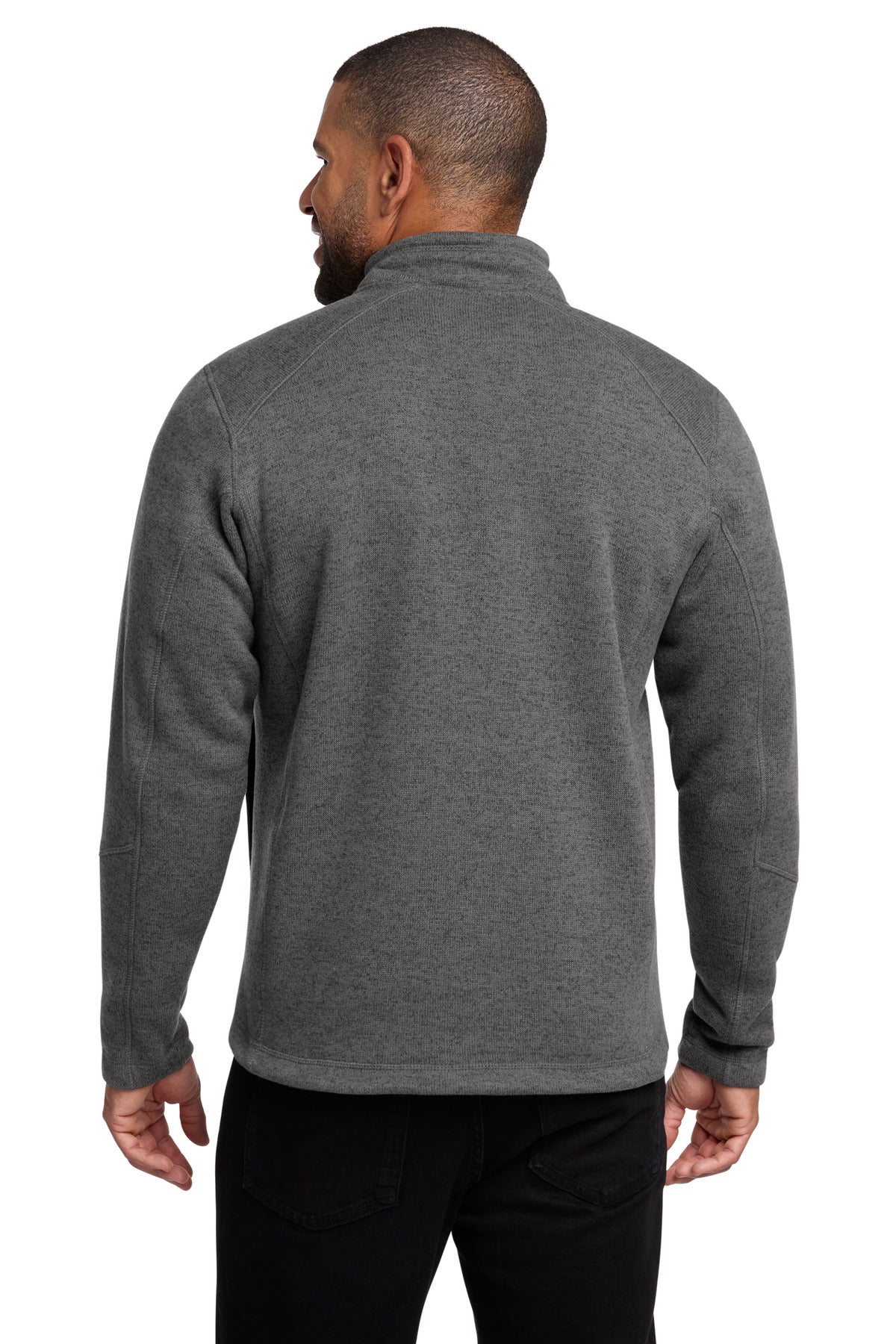 Port Authority Arc Sweater Fleece 1/4-Zip F426 - Grey Smoke Heather - back
