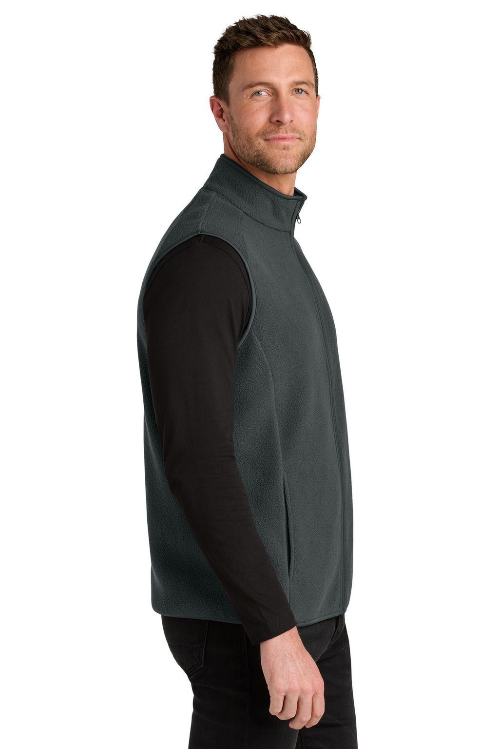 Port Authority C-FREE Fleece Vest F702 - Grey Steel - side