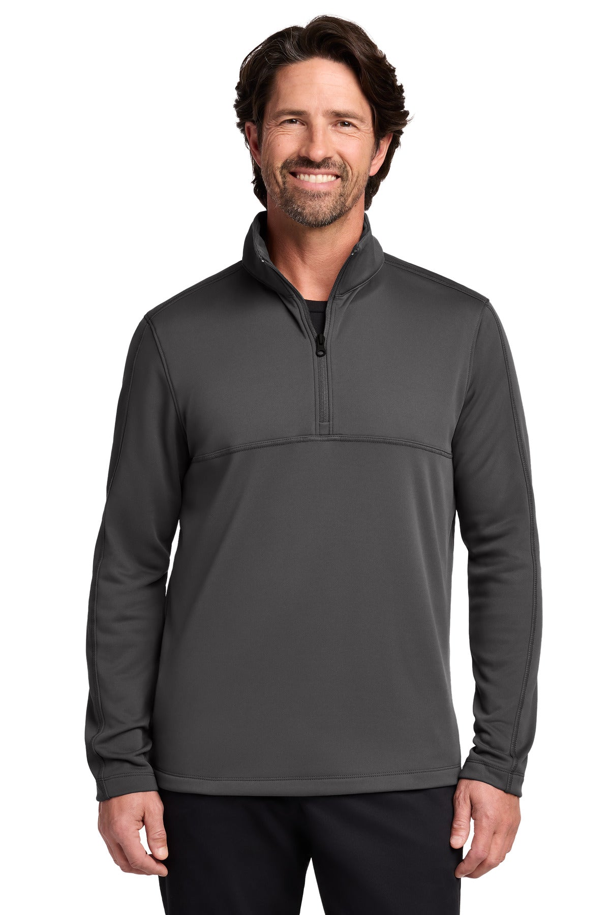 Port Authority Smooth Fleece 1/4-Zip F804 - Graphite - front