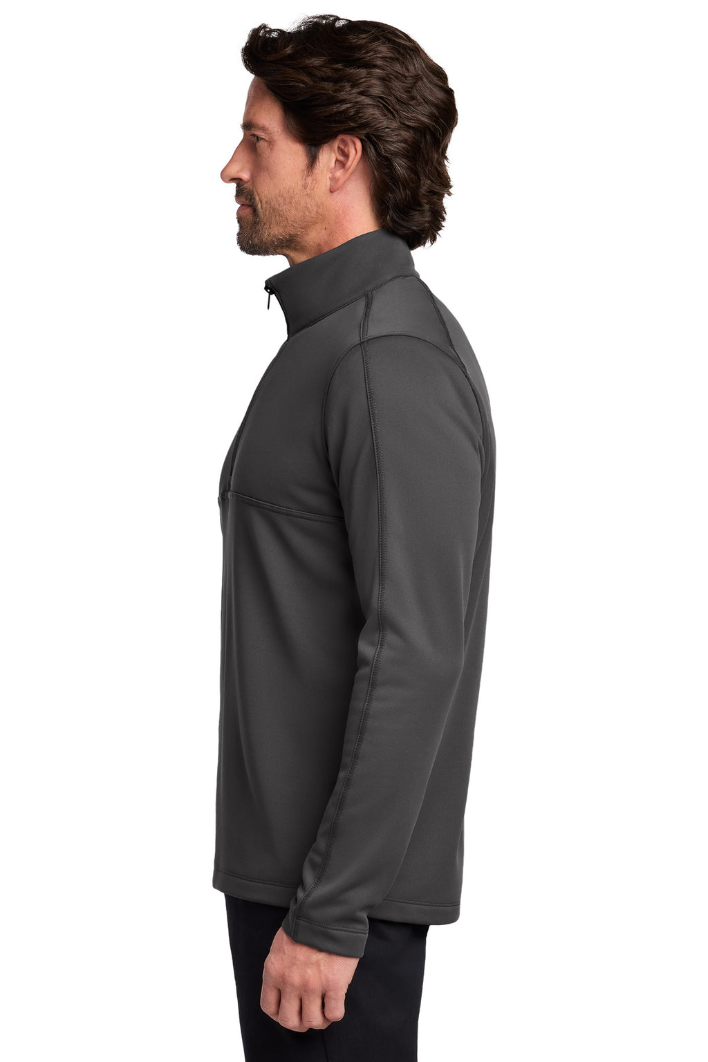 Port Authority Smooth Fleece 1/4-Zip F804 - Graphite - side