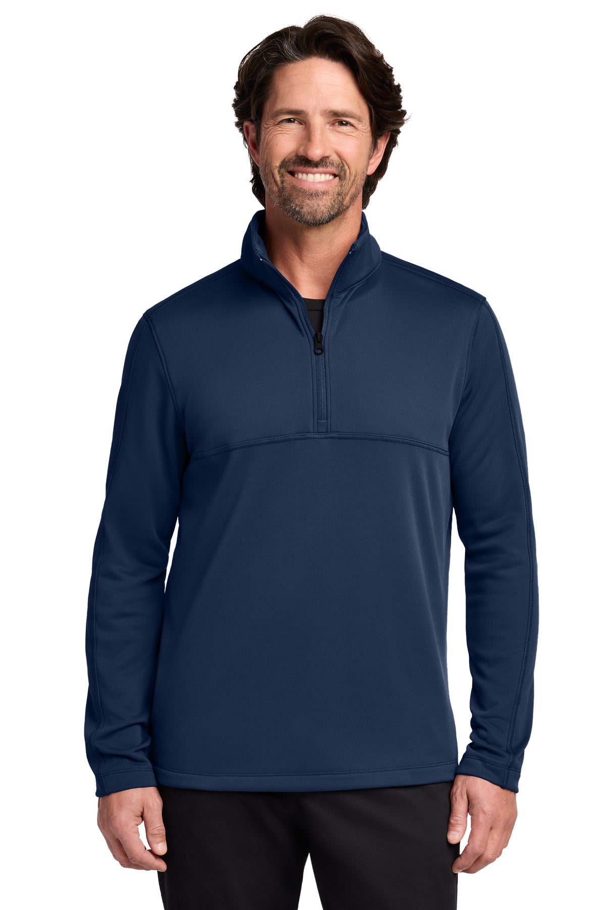 Port Authority Smooth Fleece 1/4-Zip F804 - River Blue Navy - front