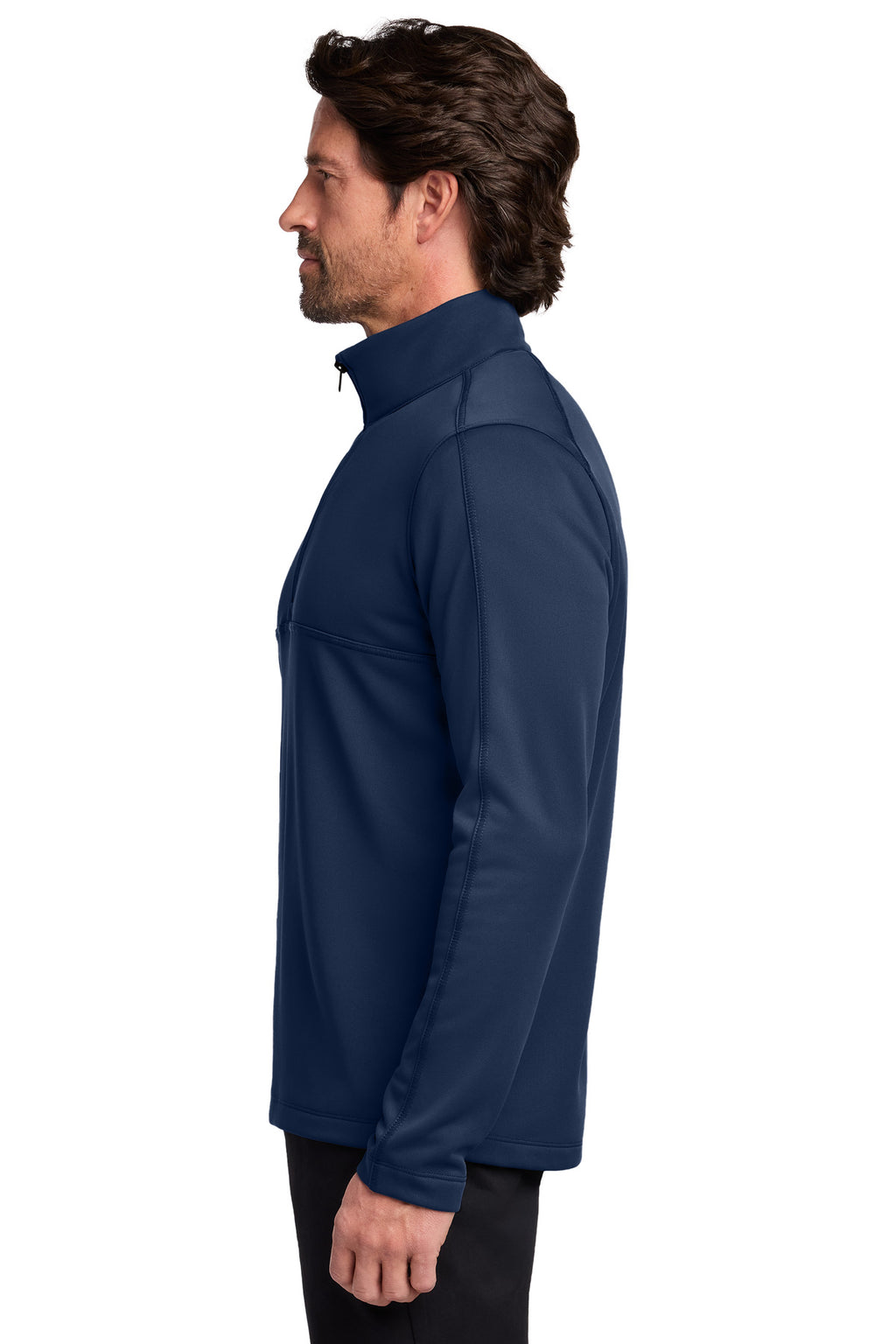 Port Authority Smooth Fleece 1/4-Zip F804 - River Blue Navy - side