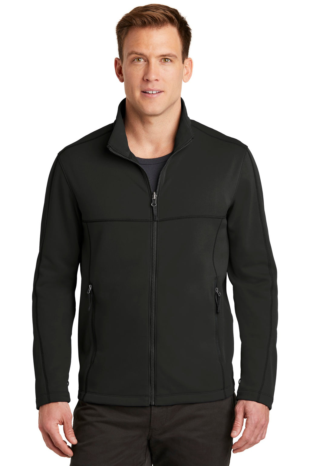 Port Authority Collective Smooth Fleece Jacket. F904 - Deep Black - front