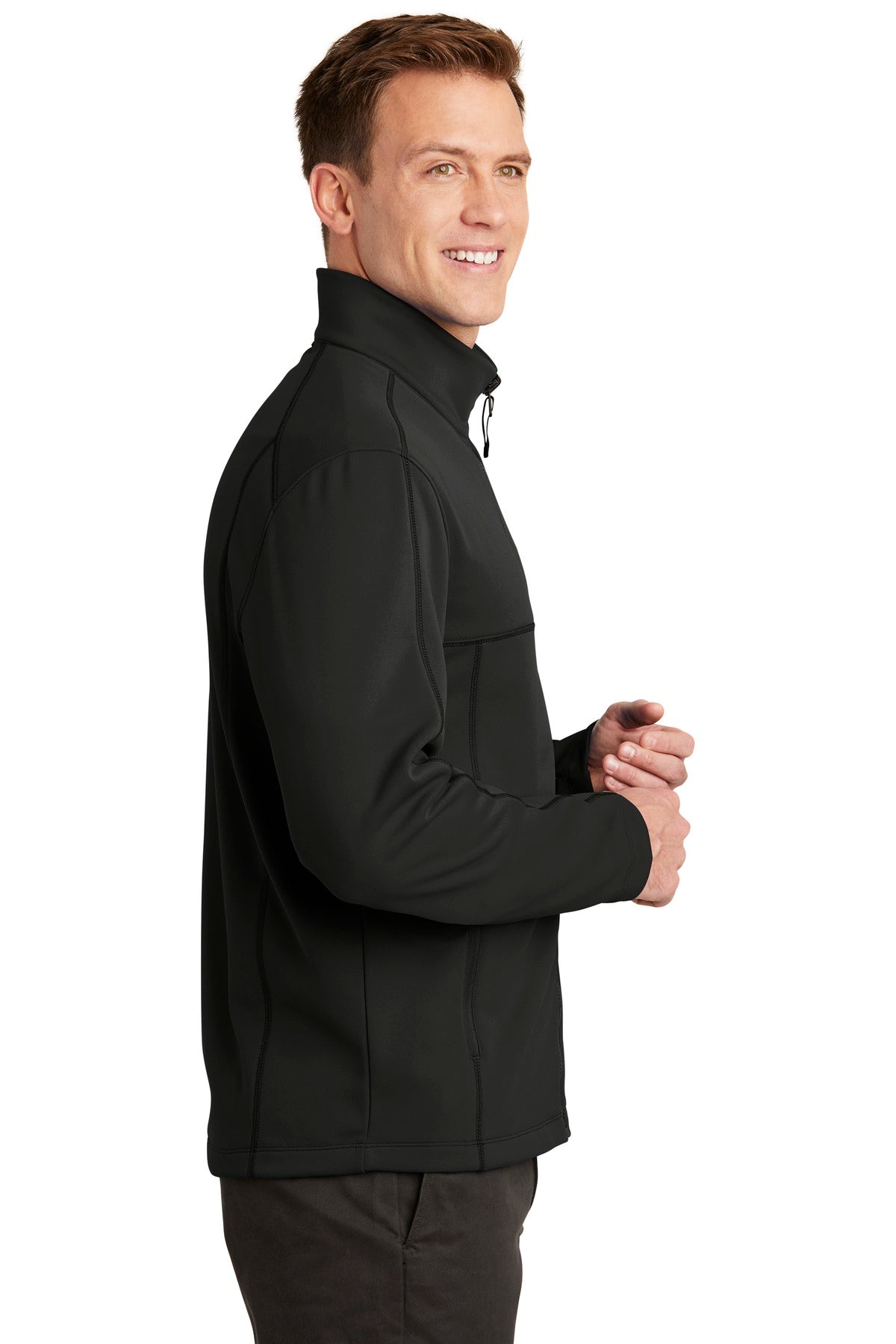 Port Authority Collective Smooth Fleece Jacket. F904 - Deep Black - side