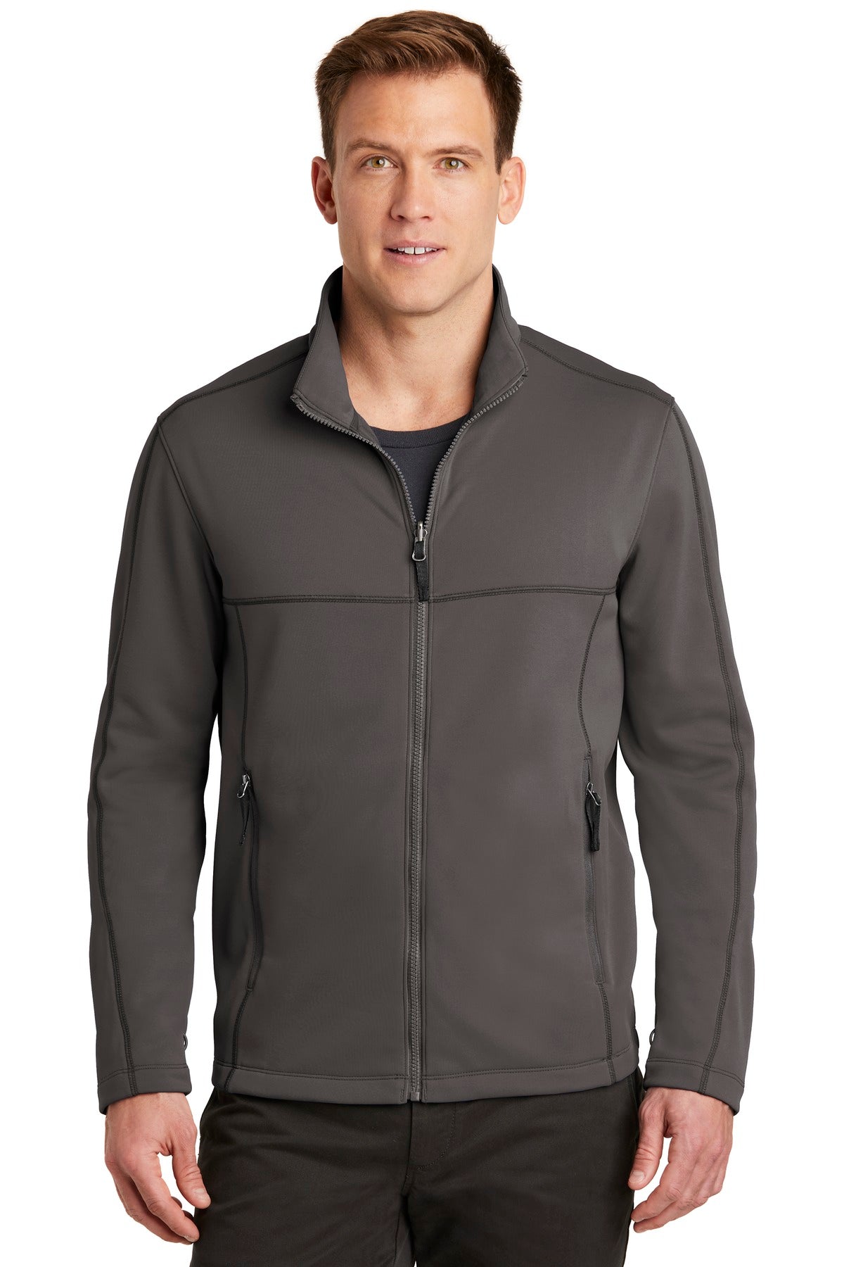 Port Authority Collective Smooth Fleece Jacket. F904 - Graphite - front