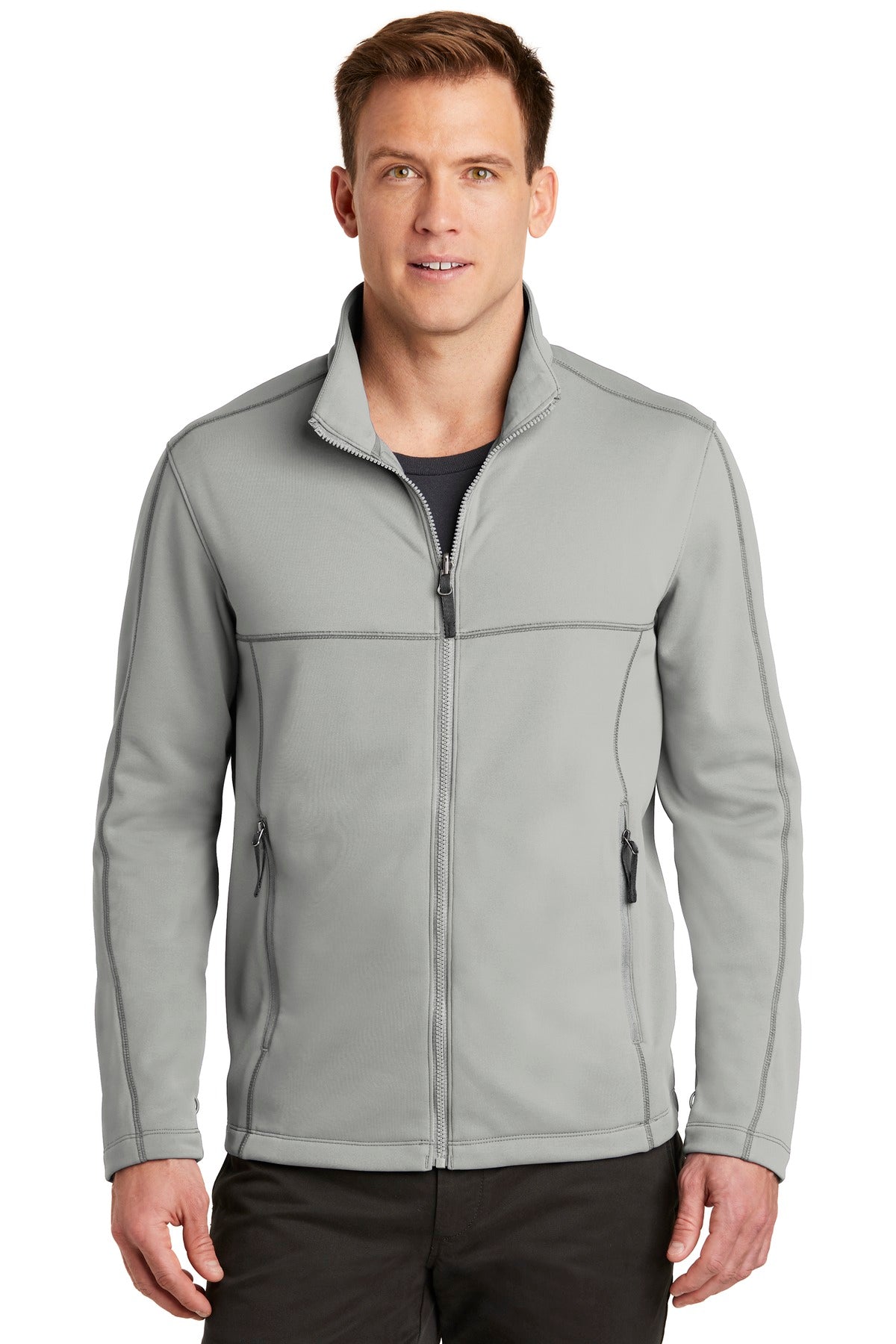 Port Authority Collective Smooth Fleece Jacket. F904 - Gusty Grey - front