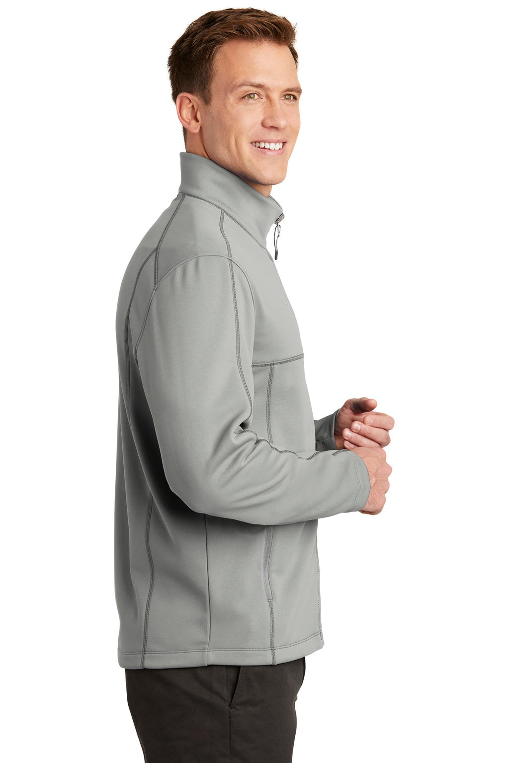 Port Authority Collective Smooth Fleece Jacket. F904 - Gusty Grey - side