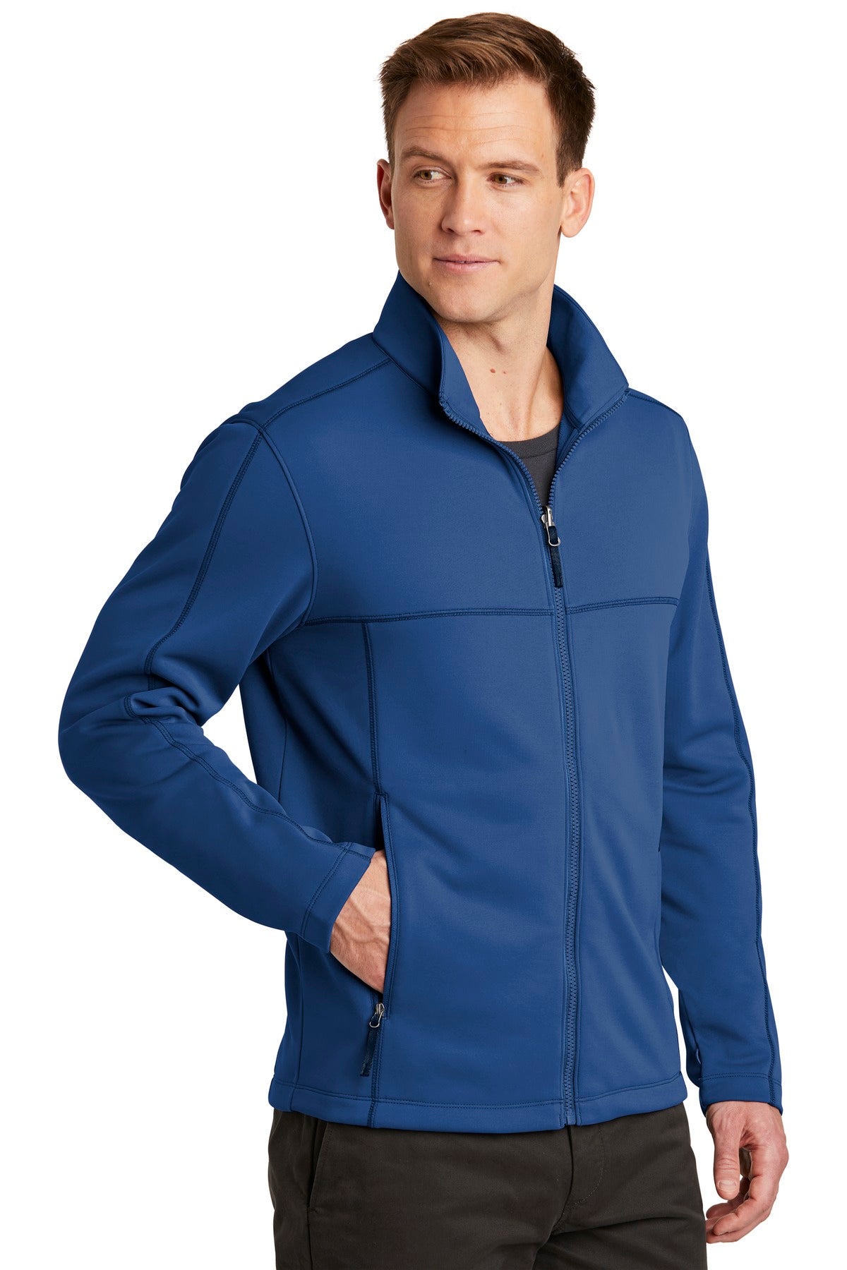 Port Authority Collective Smooth Fleece Jacket. F904 - Night Sky Blue - three_q