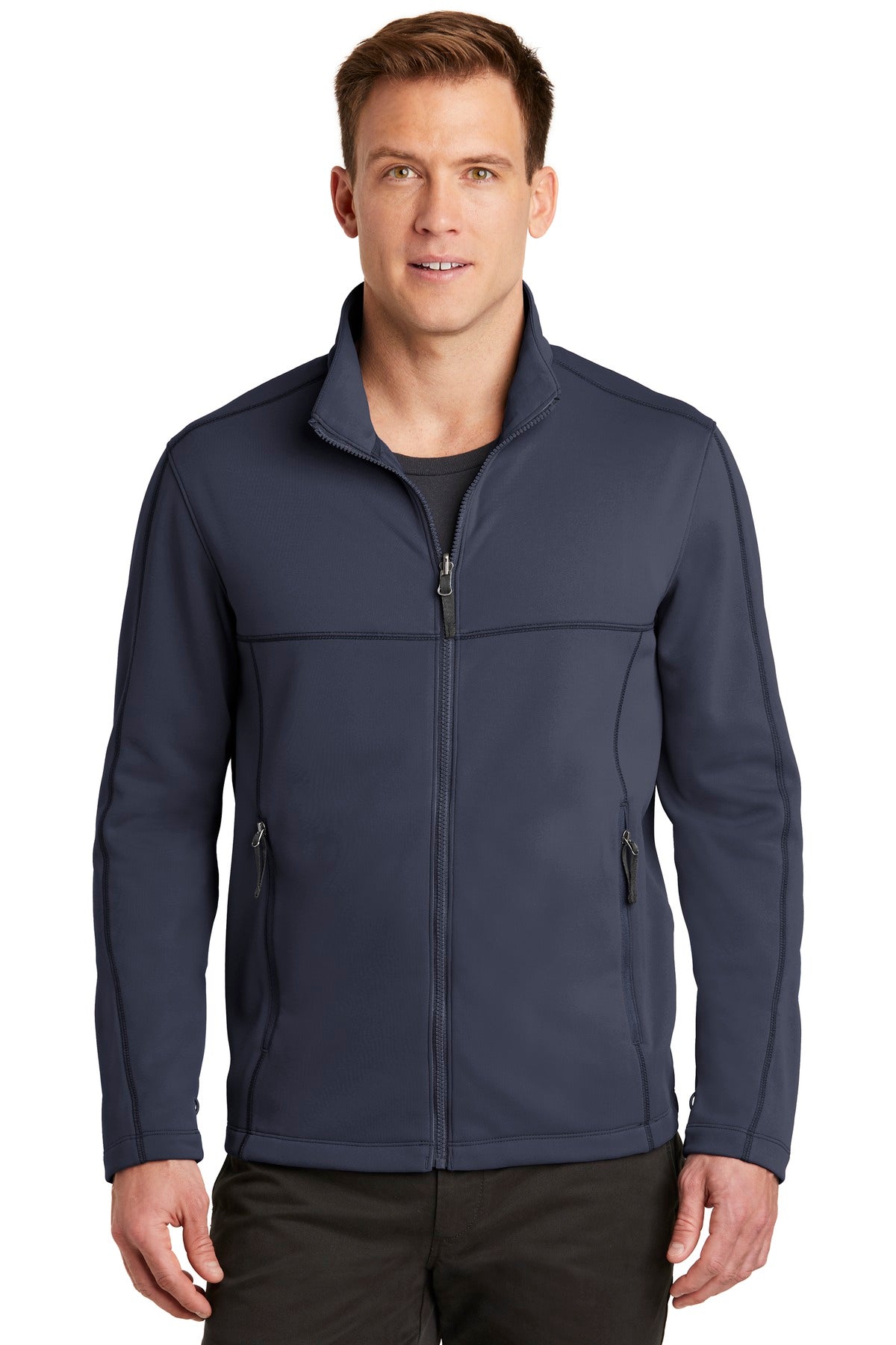 Port Authority Collective Smooth Fleece Jacket. F904 - River Blue Navy - front