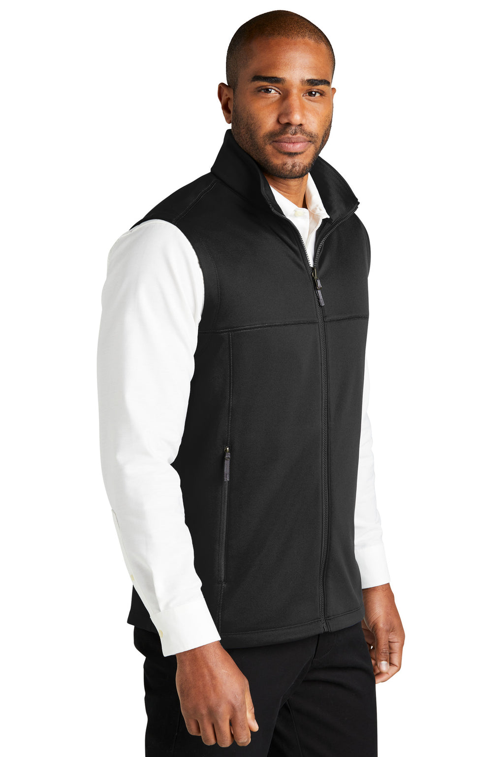 Port Authority Collective Smooth Fleece Vest F906 - Deep Black - three_q