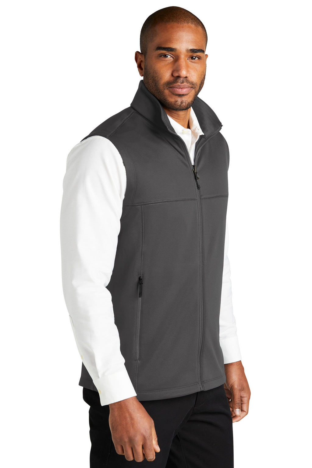 Port Authority Collective Smooth Fleece Vest F906 - Graphite - three_q