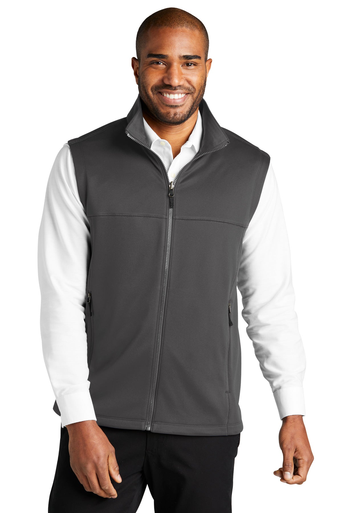 Port Authority Collective Smooth Fleece Vest F906 - Graphite - front
