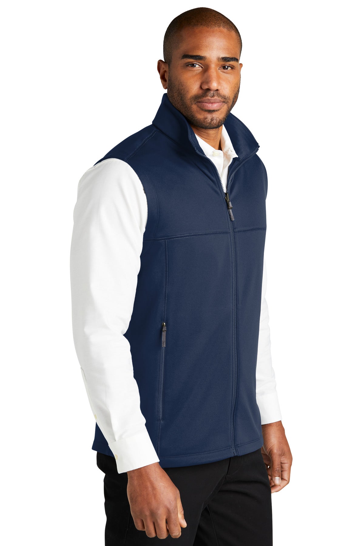 Port Authority Collective Smooth Fleece Vest F906 - River Blue Navy - three_q