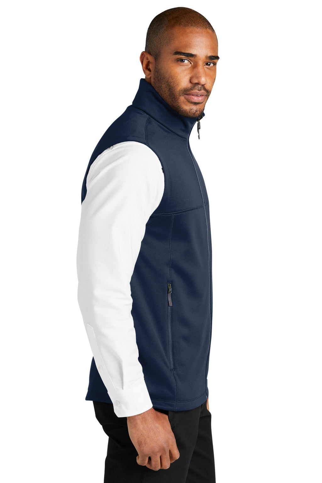 Port Authority Collective Smooth Fleece Vest F906 - River Blue Navy - side