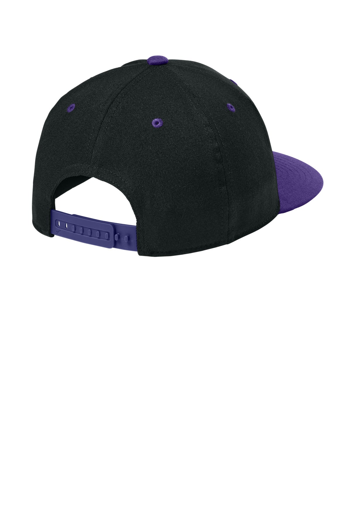 Flexfit 110 Snapback Cap FF110F - Black/ Purple - back