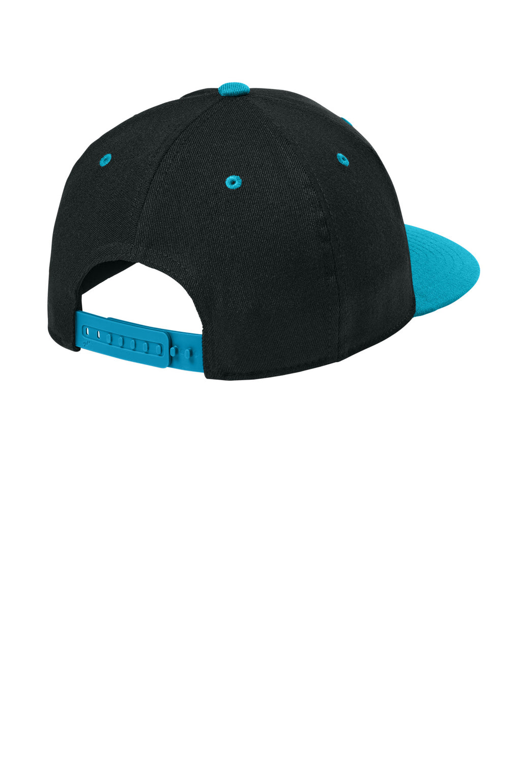 Flexfit 110 Snapback Cap FF110F - Black/ Teal - back