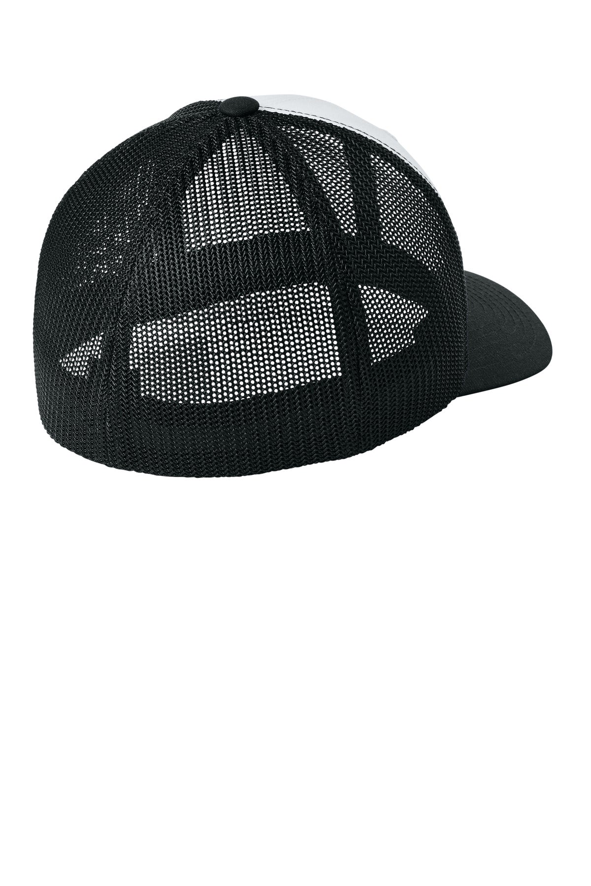 Flexfit Trucker Mesh Cap FF6511 - Black/ White/ Black - back