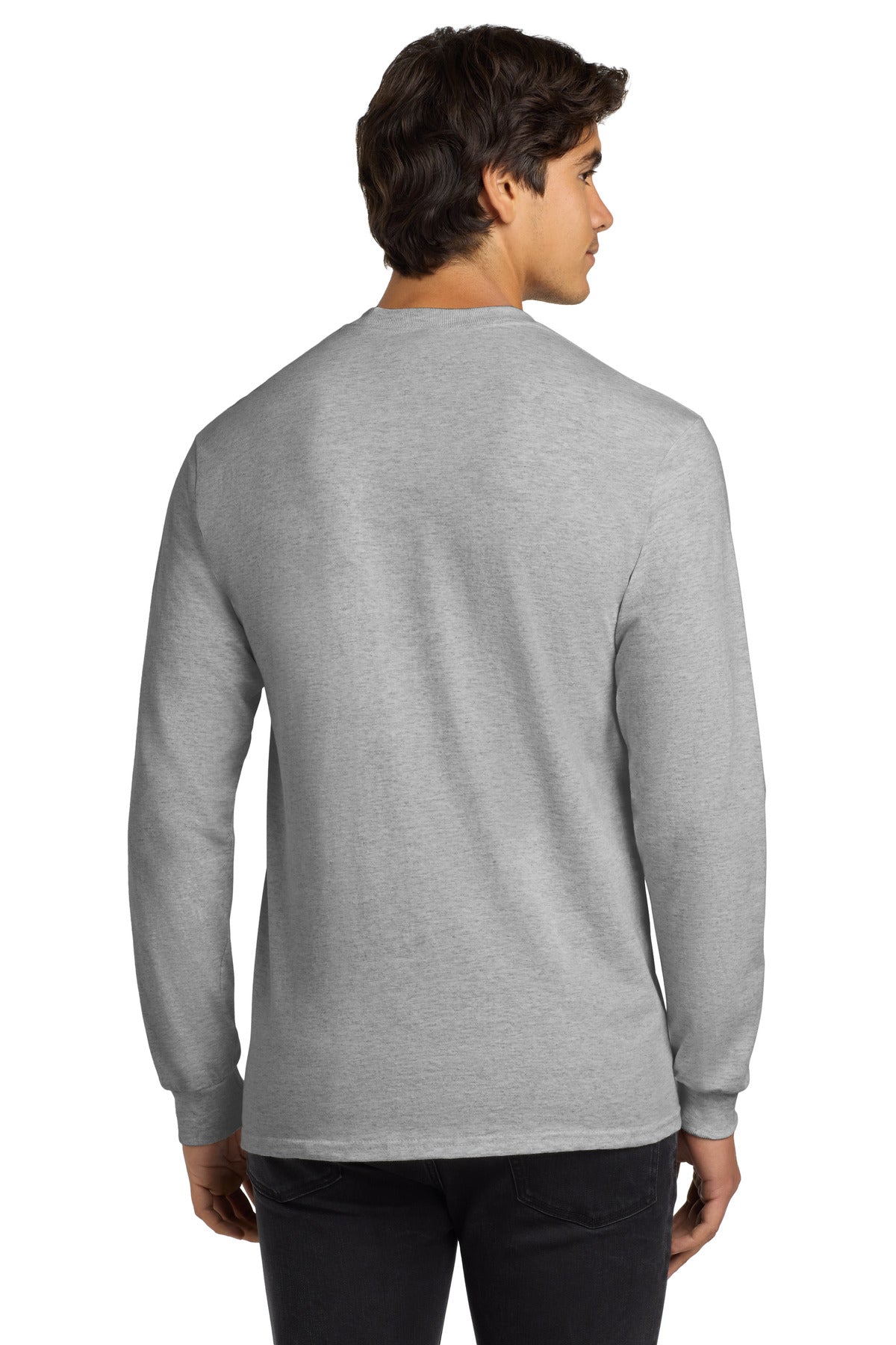 Gildan - Ultra Cotton 100% US Cotton Long Sleeve T-Shirt. G2400 - Ash - back