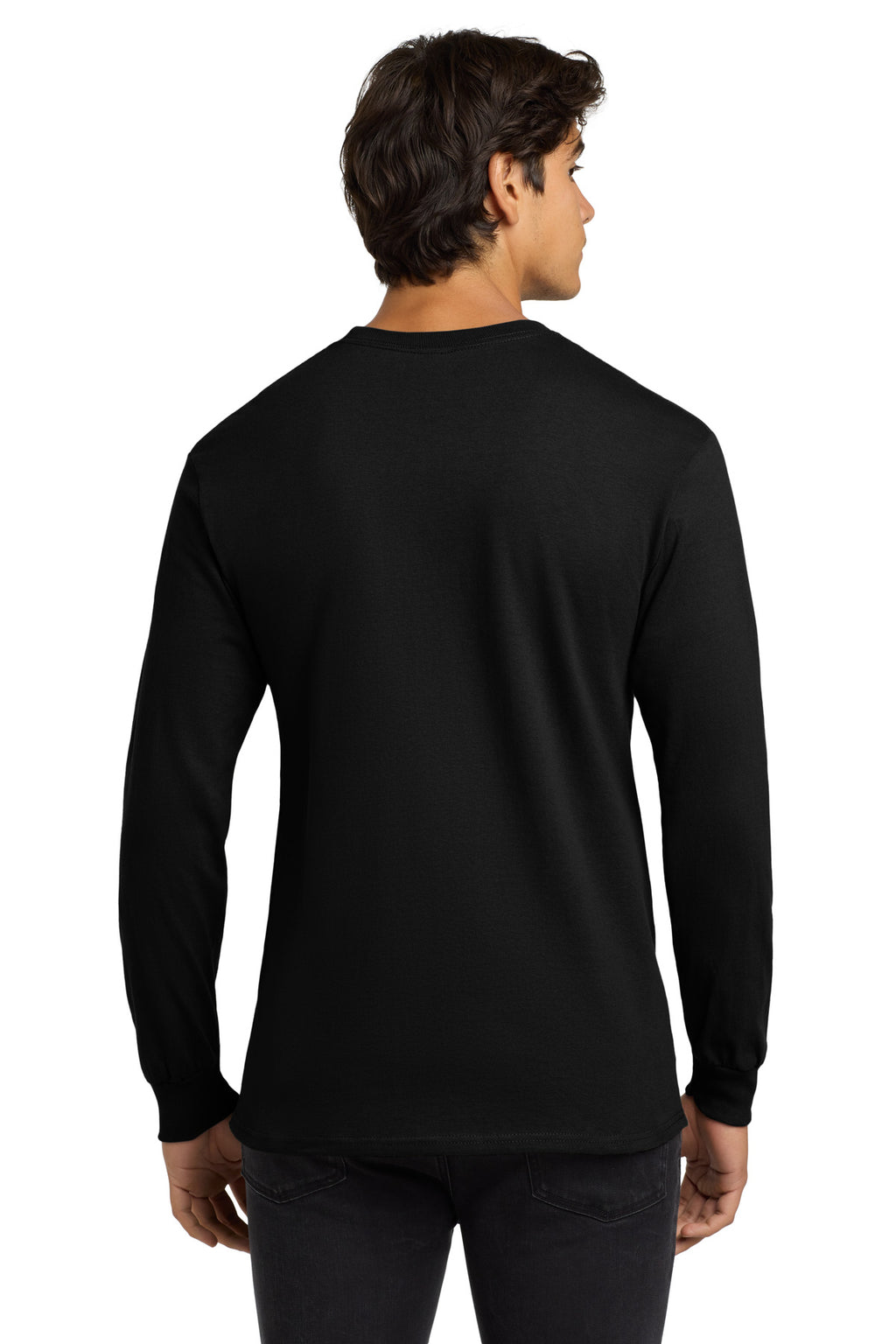 Gildan - Ultra Cotton 100% US Cotton Long Sleeve T-Shirt. G2400 - Black - back
