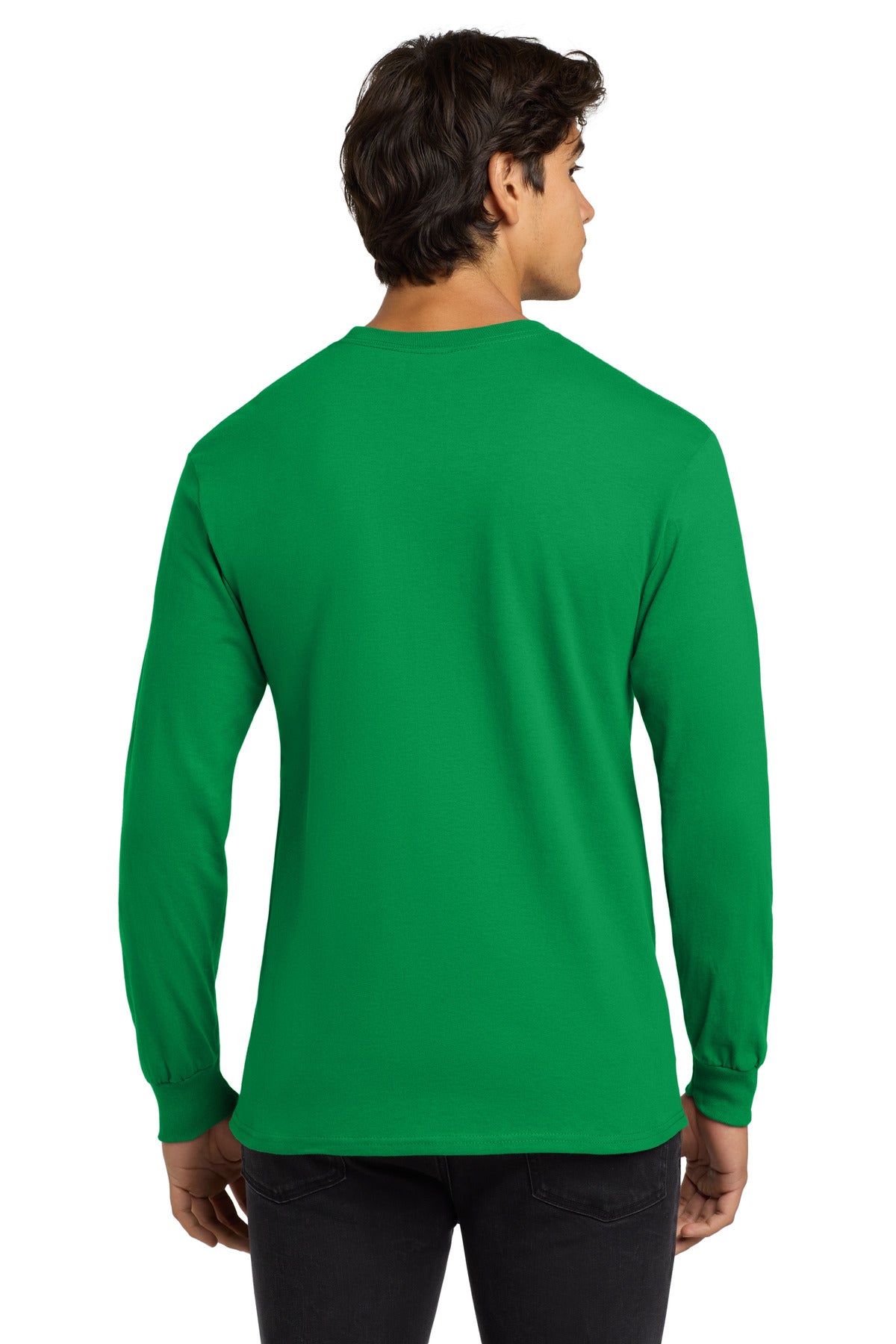 Gildan - Ultra Cotton 100% US Cotton Long Sleeve T-Shirt. G2400 - Irish Green - back