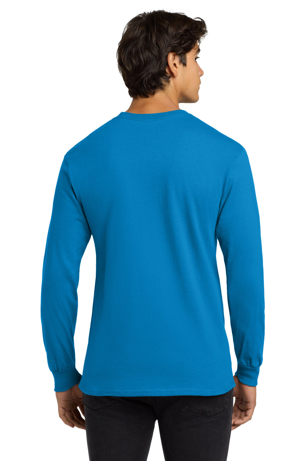 Gildan - Ultra Cotton 100% US Cotton Long Sleeve T-Shirt. G2400 - Sapphire - back