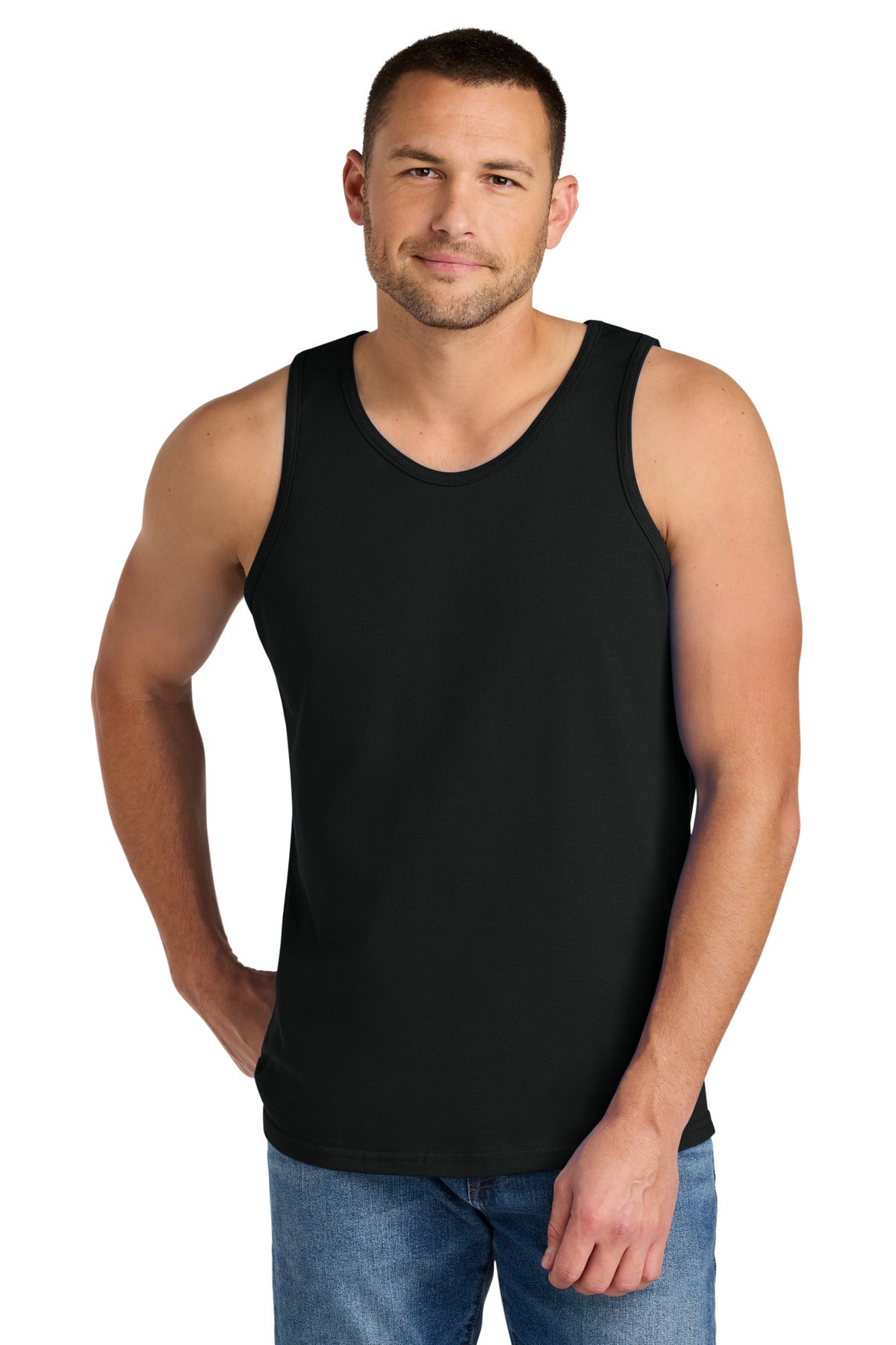 Gildan Heavy Cotton Tank Top. G5200 - Black - front