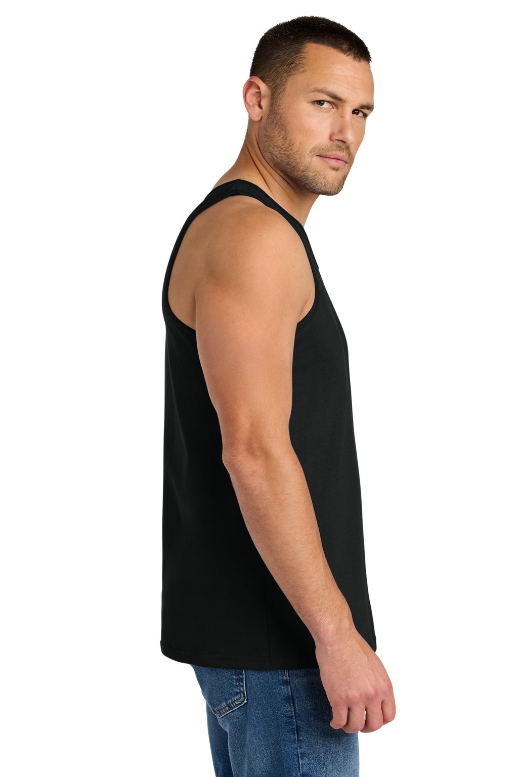 Gildan Heavy Cotton Tank Top. G5200 - Black - side