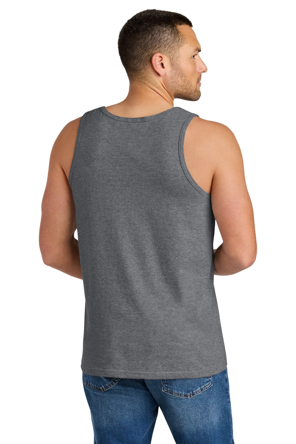 Gildan Heavy Cotton Tank Top. G5200 - Graphite Heather - back