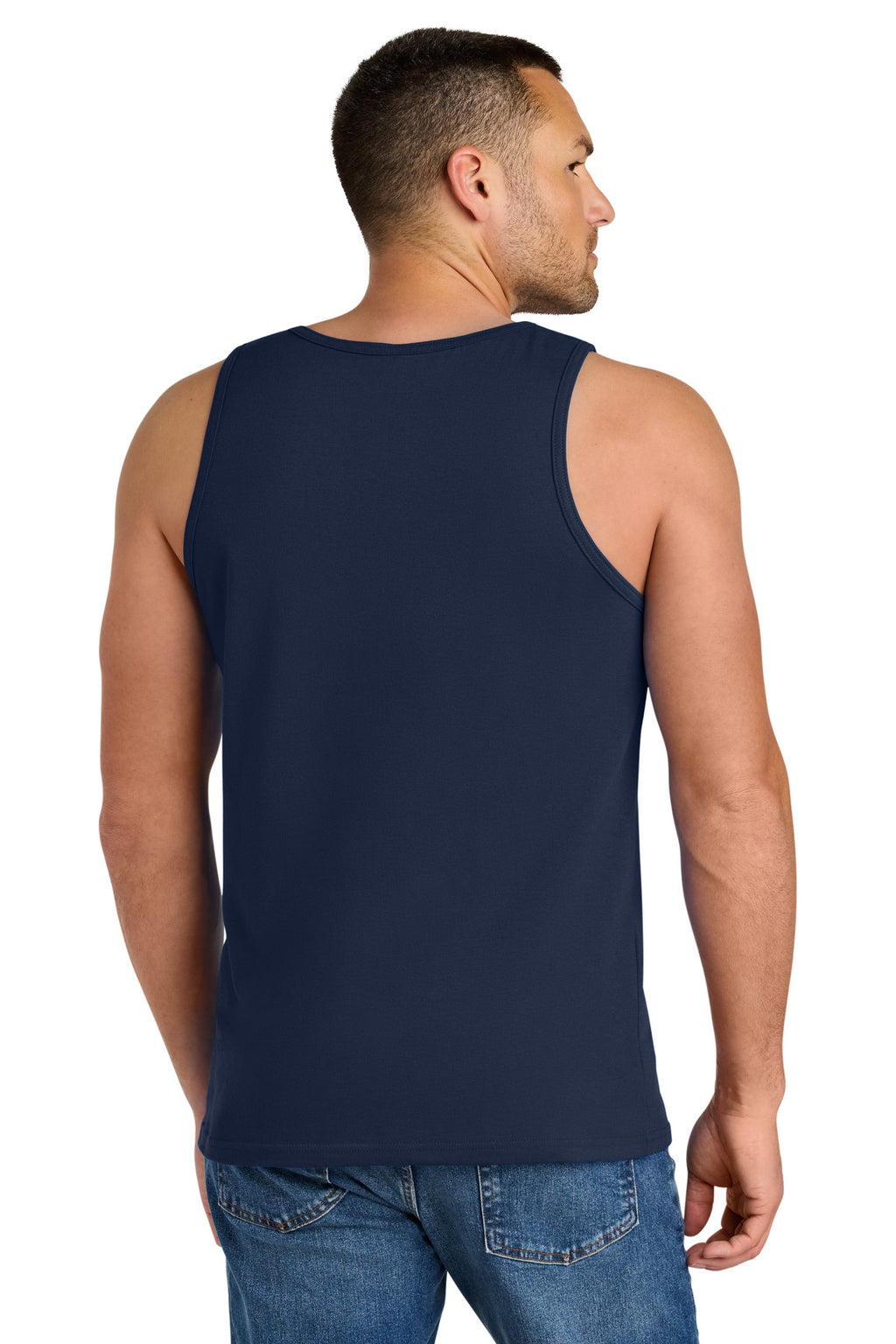 Gildan Heavy Cotton Tank Top. G5200 - Navy - back