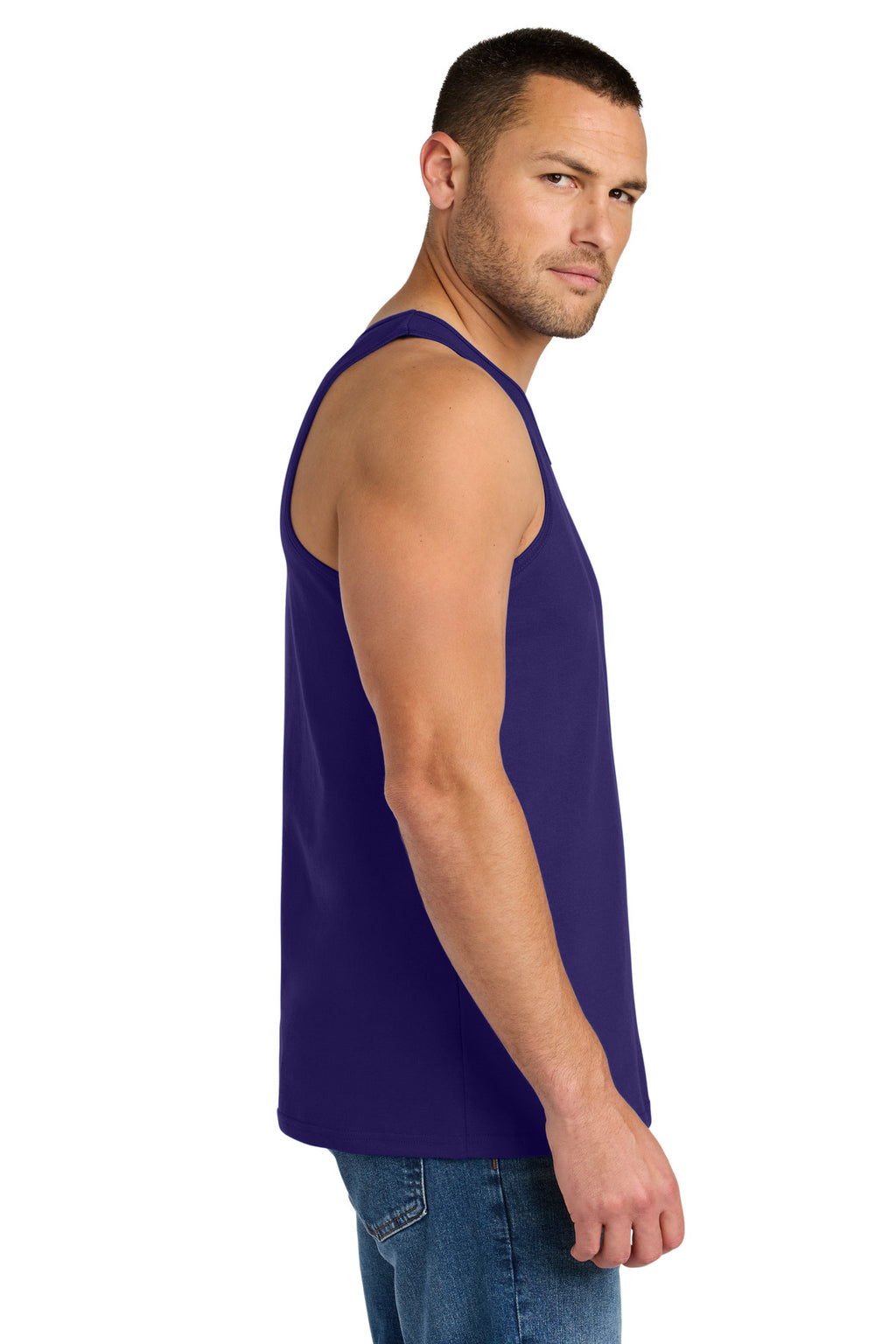 Gildan Heavy Cotton Tank Top. G5200 - Purple - side