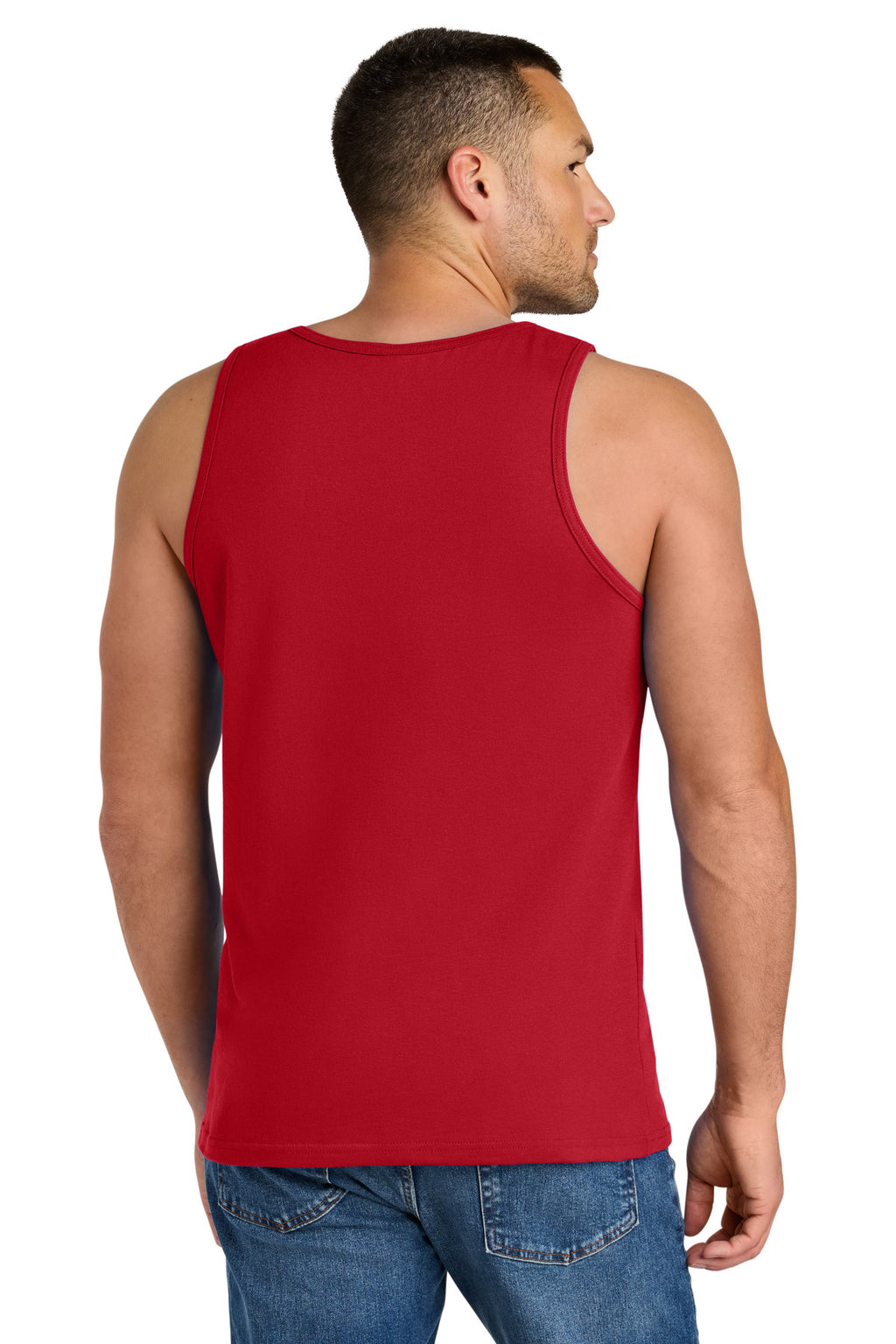 Gildan Heavy Cotton Tank Top. G5200 - Red - back