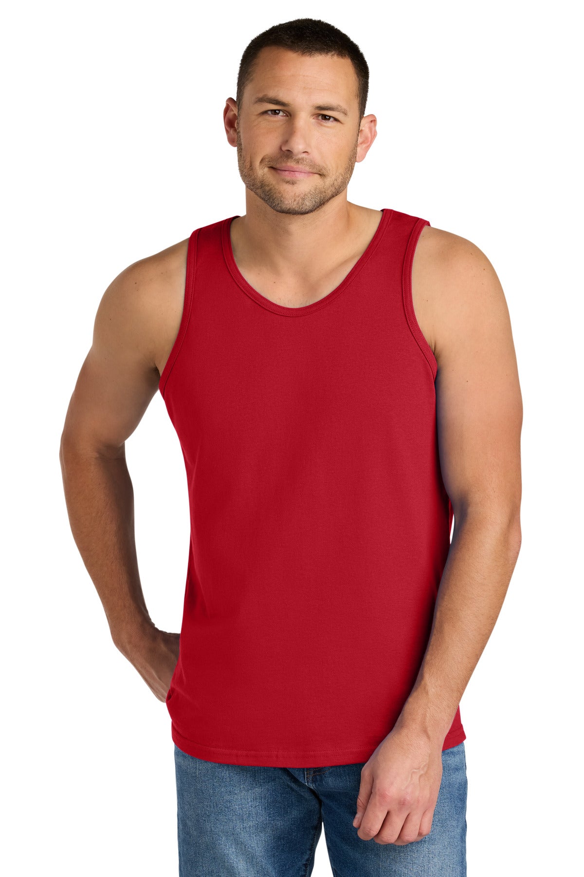 Gildan Heavy Cotton Tank Top. G5200 - Red - front