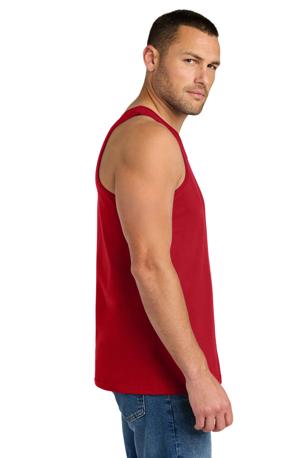 Gildan Heavy Cotton Tank Top. G5200 - Red - side