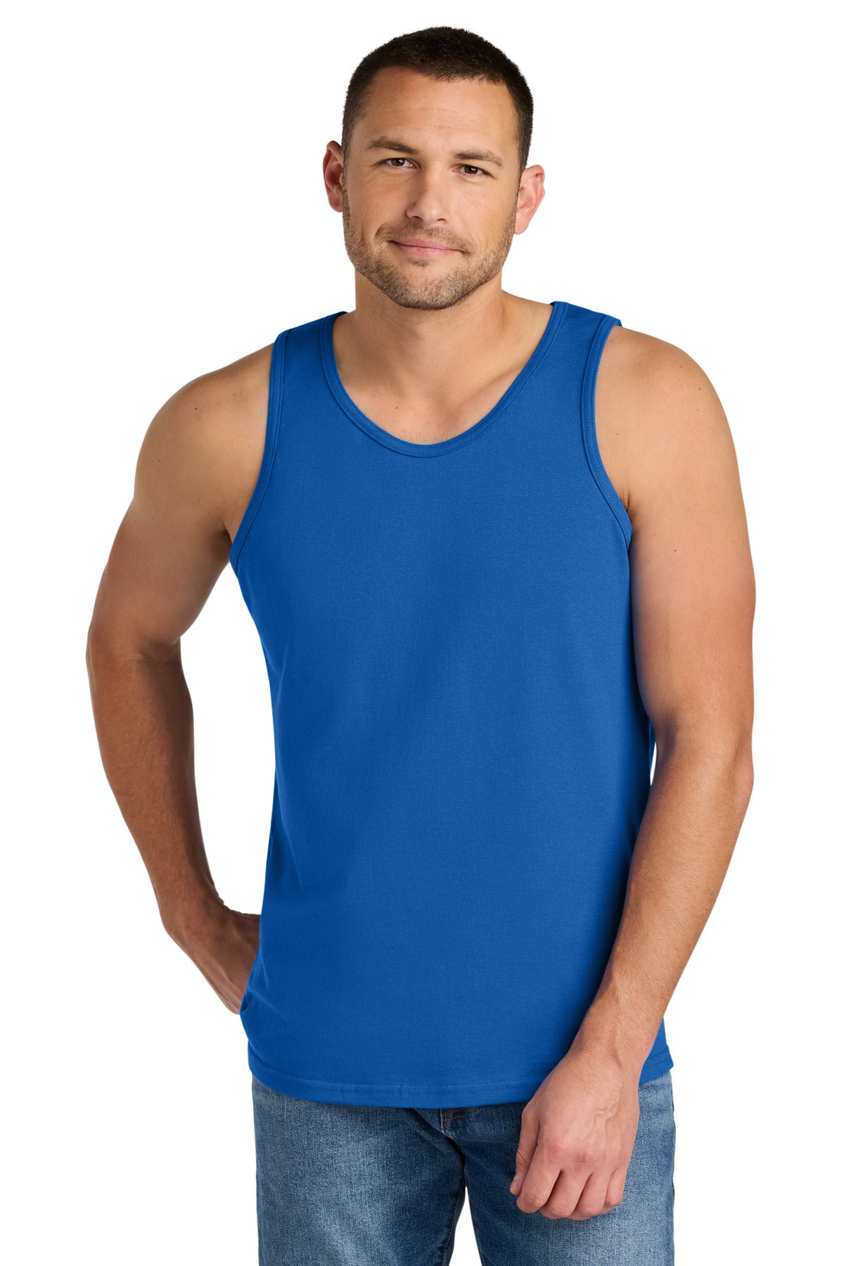 Gildan Heavy Cotton Tank Top. G5200 - Royal - front