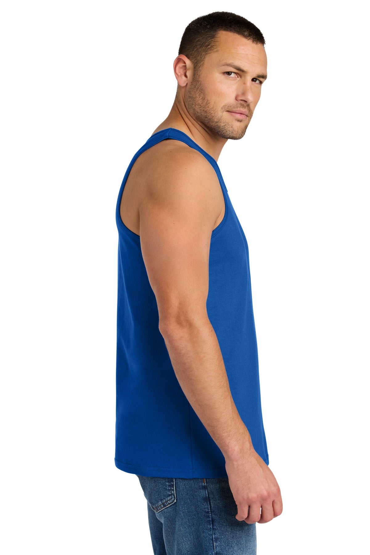 Gildan Heavy Cotton Tank Top. G5200 - Royal - side