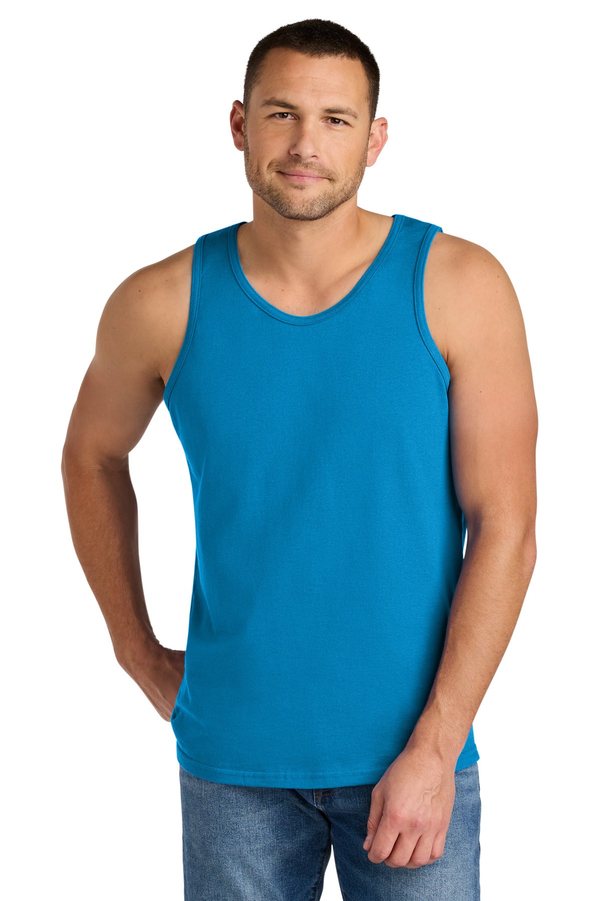 Gildan Heavy Cotton Tank Top. G5200 - Sapphire - front