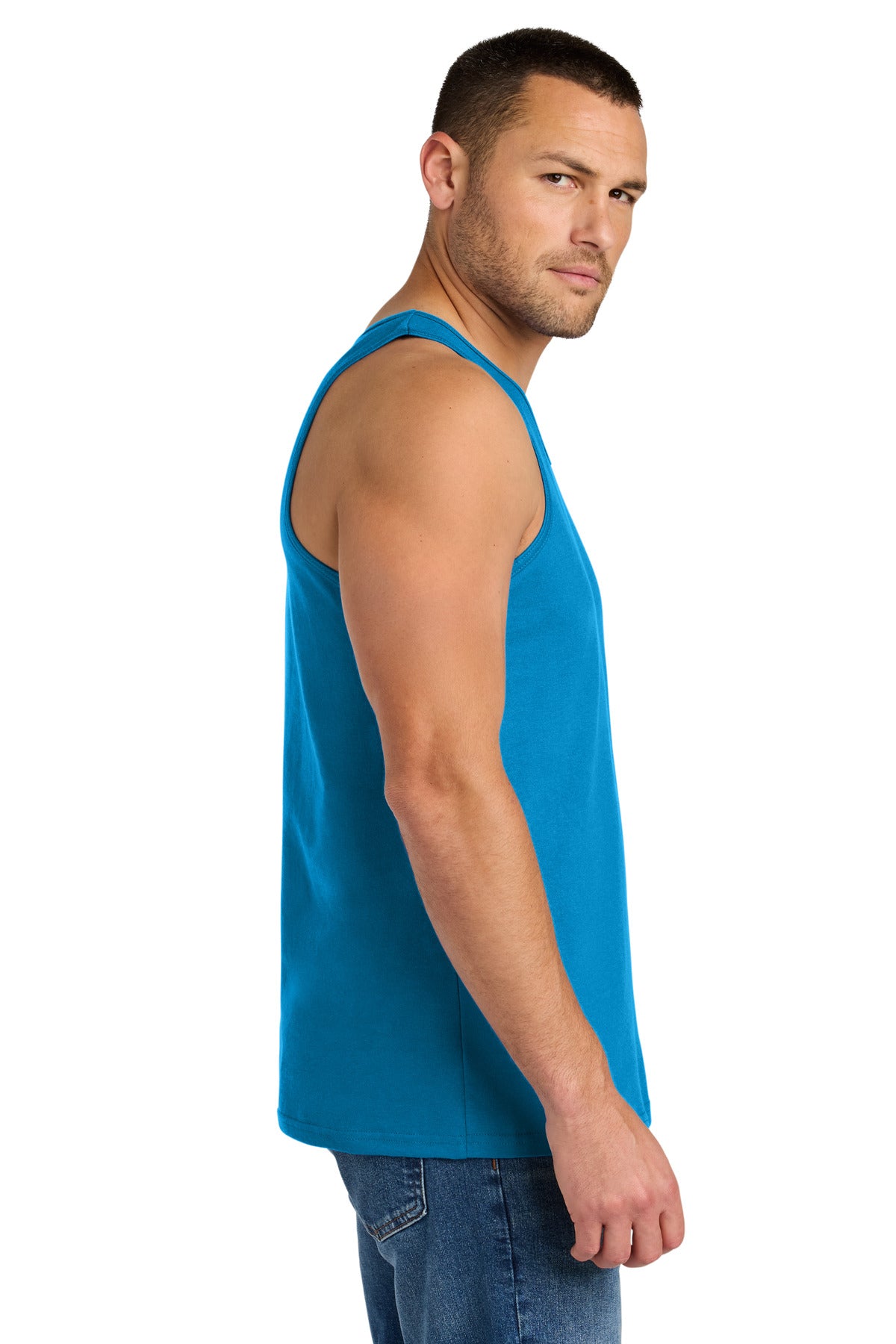 Gildan Heavy Cotton Tank Top. G5200 - Sapphire - side