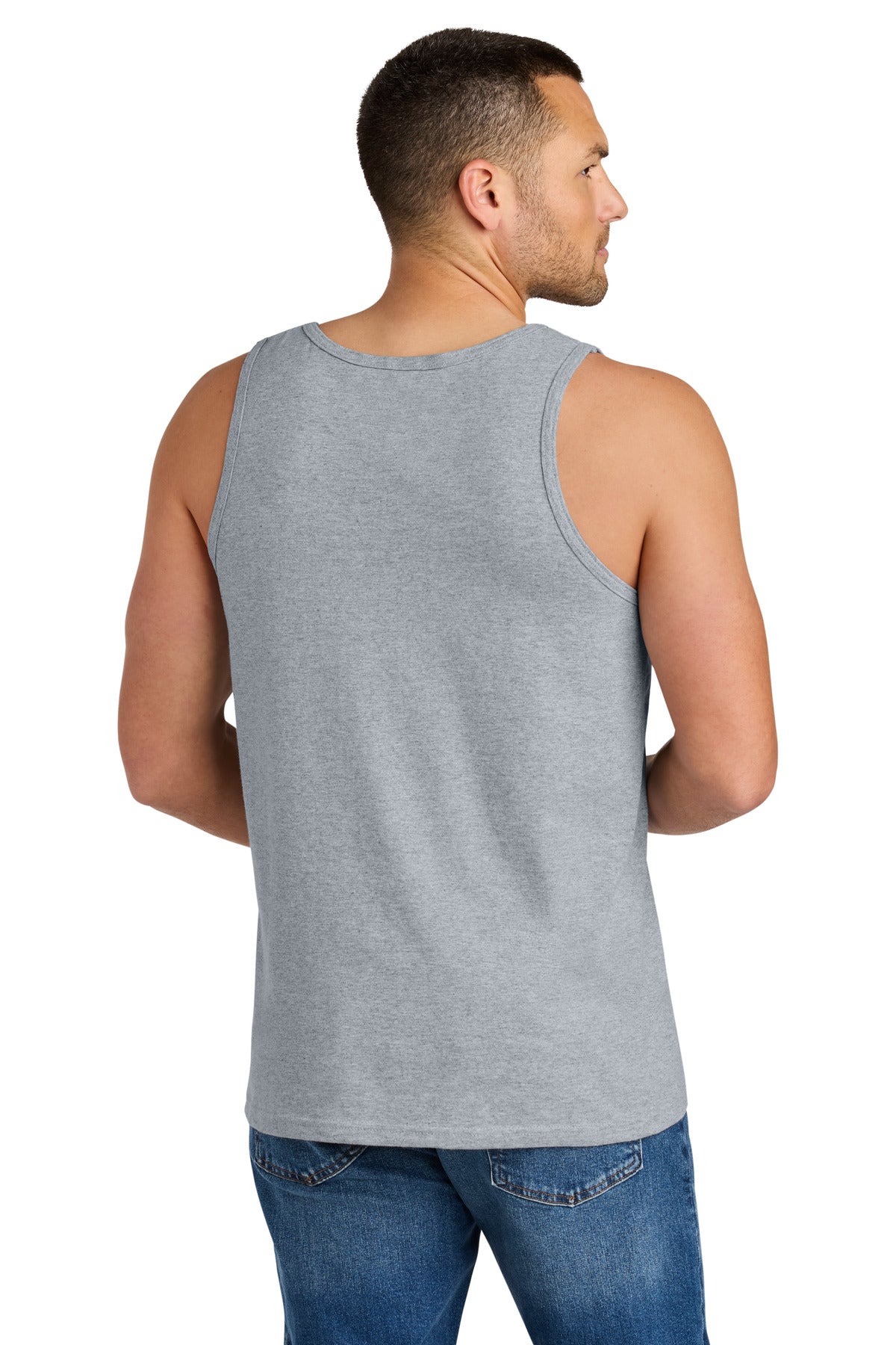 Gildan Heavy Cotton Tank Top. G5200 - Sport Grey - back